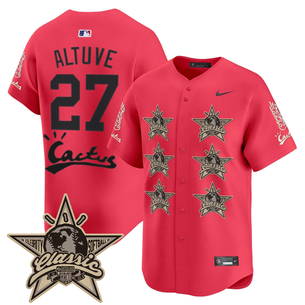 HOU Cactus Jack 2025 Vapor Premier Limited Jersey V2 - All Stitched