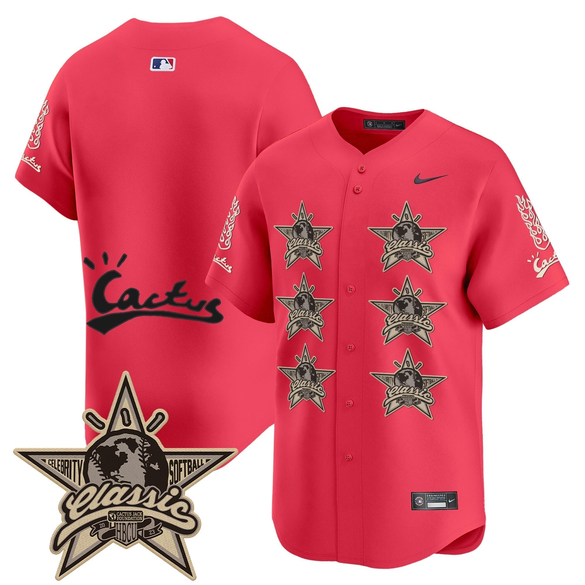 HOU Cactus Jack 2025 Vapor Premier Limited Jersey V2 - All Stitched