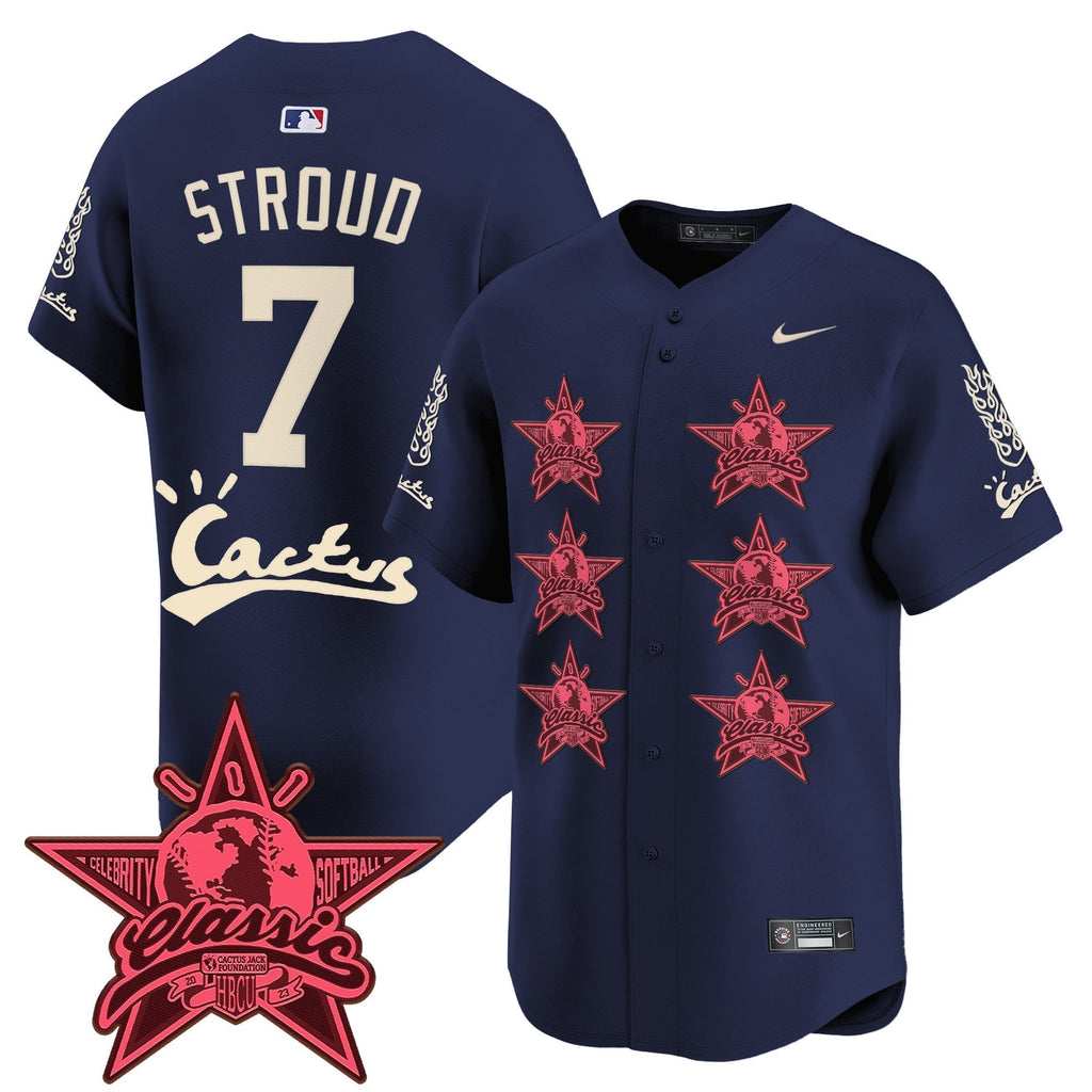 HOU Cactus Jack 2025 Vapor Premier Limited Jersey V2 - All Stitched