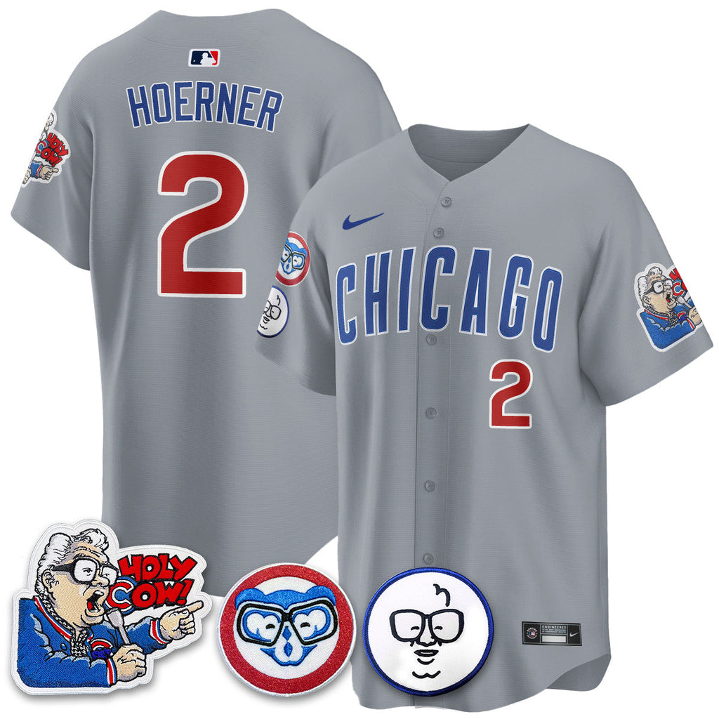 CHC Limited Jersey - Harry Caray "Holy Cow" Patch - All Stitched