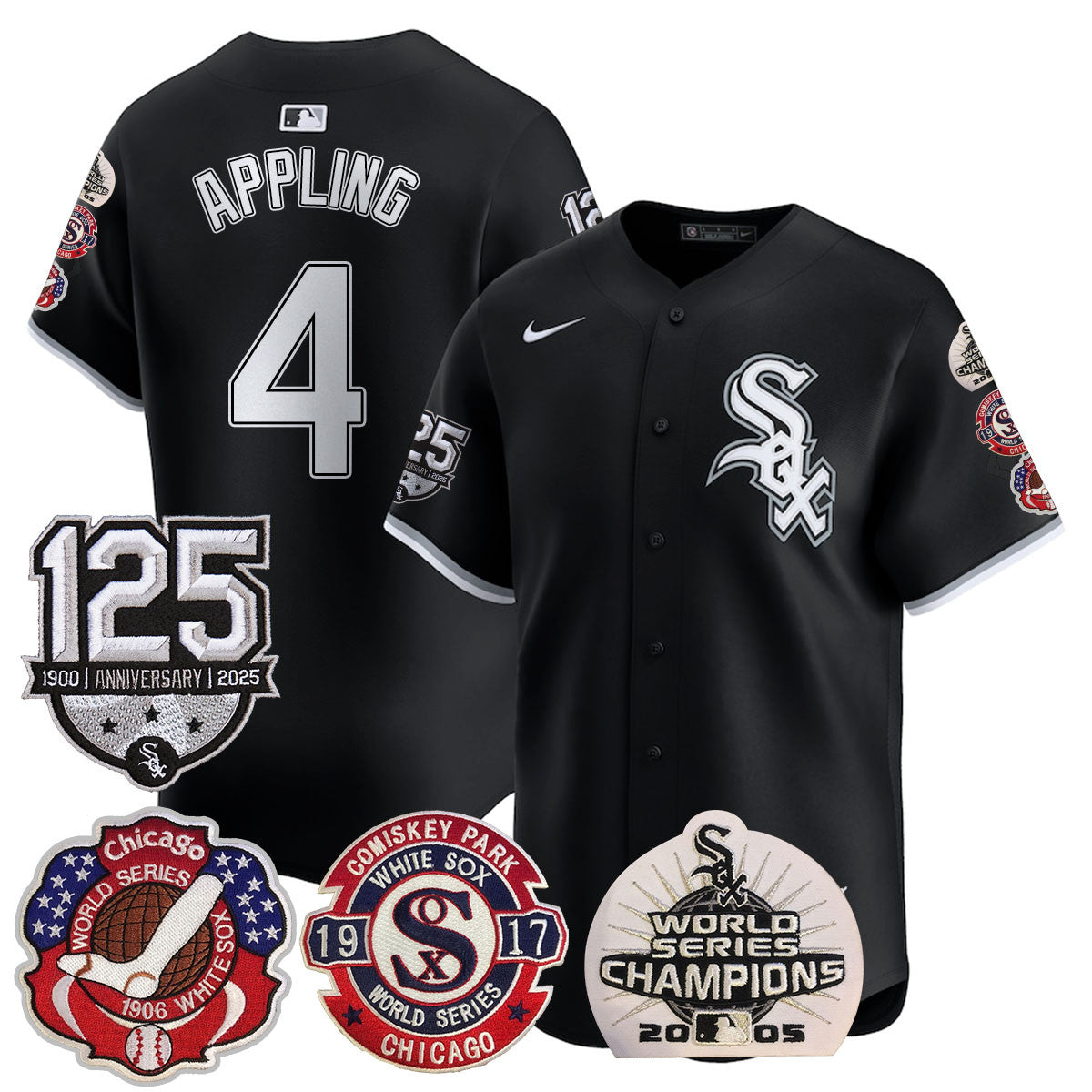 CWS 125th Anniversary - World Series Champions Jersey - All Stitched