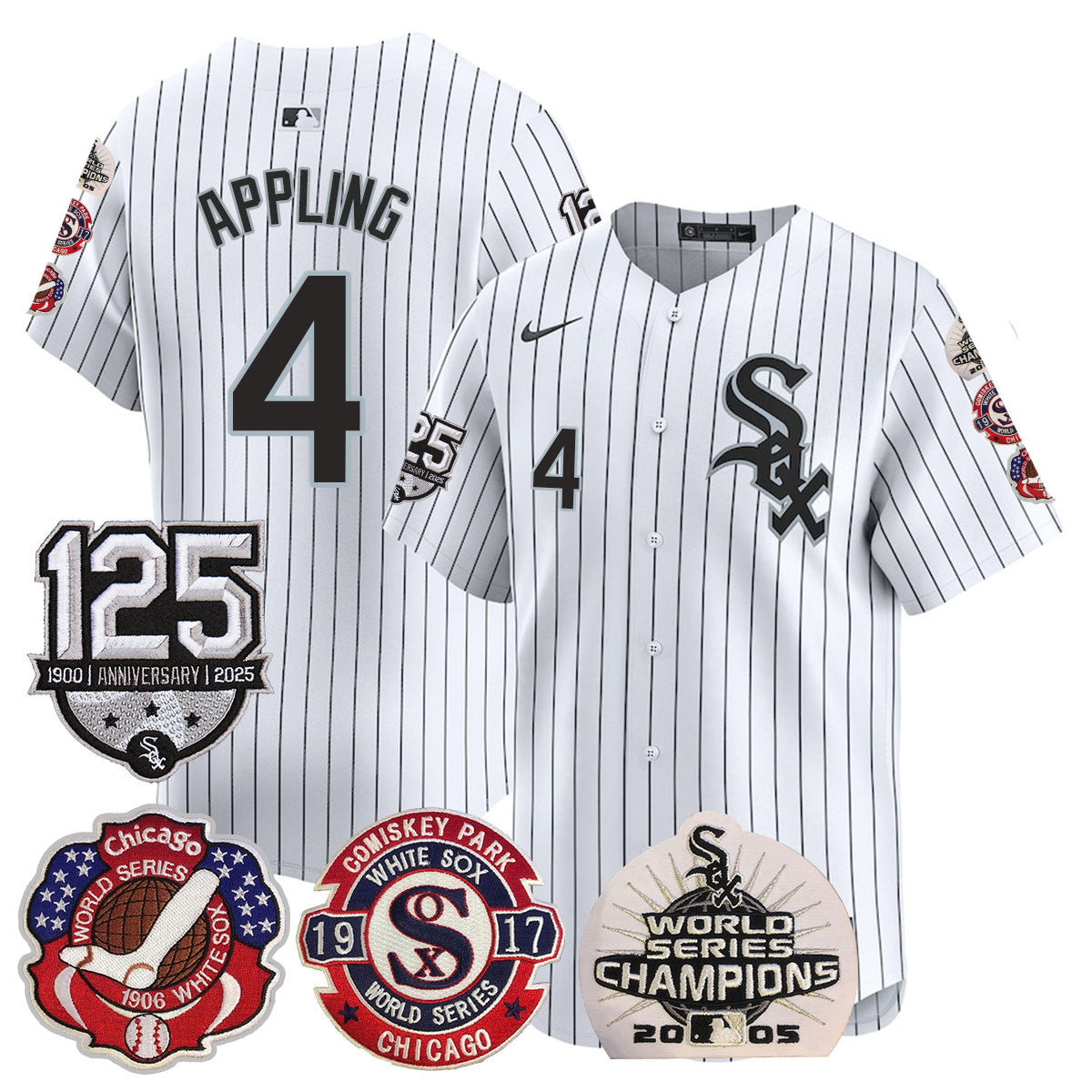 CWS 125th Anniversary - World Series Champions Jersey - All Stitched