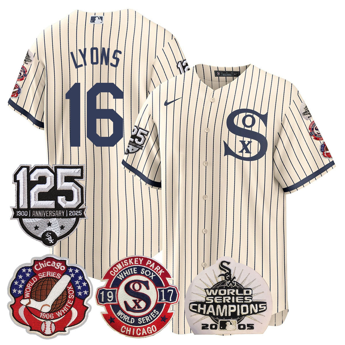 CWS 125th Anniversary - World Series Champions Jersey - All Stitched