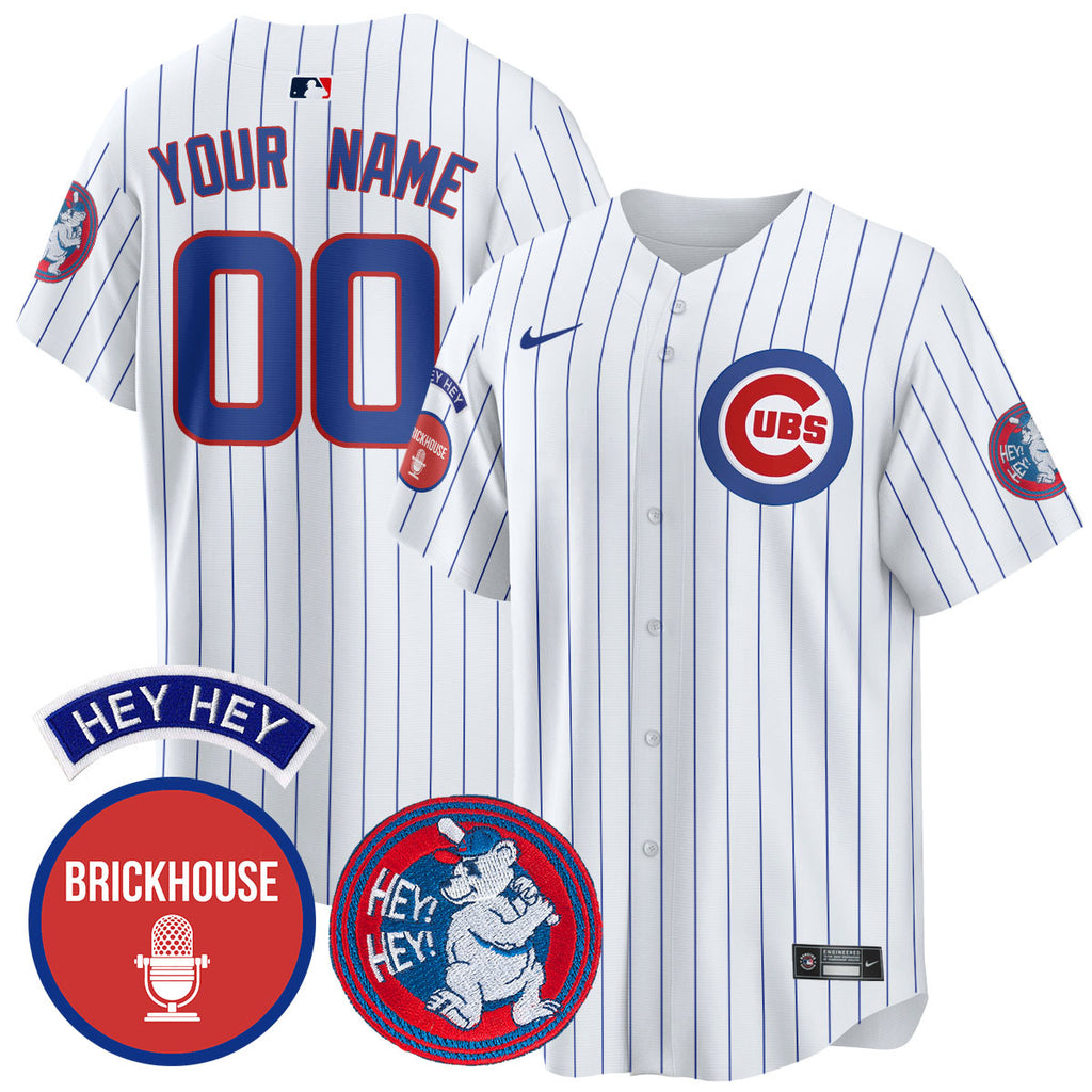 Custom Gender/Name Chicago Cubs Limited Jersey - Jack Brickhouse "Hey Hey" Patch - All Stitched