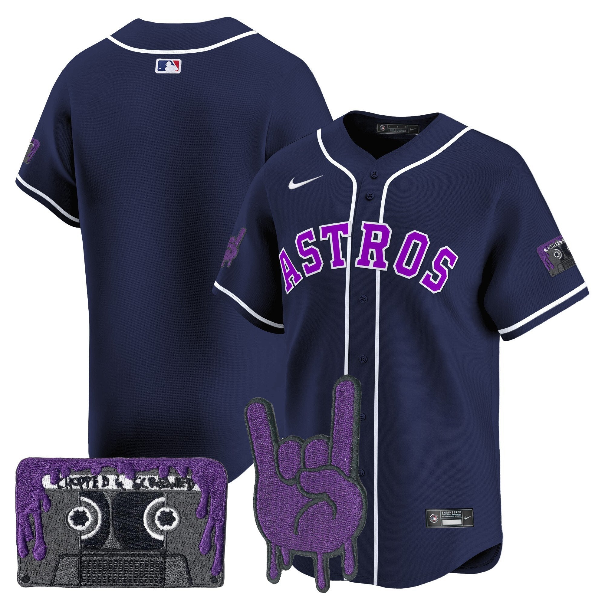 HOU DJ Screw Patch Vapor Premier Limited Jersey - All Stitched