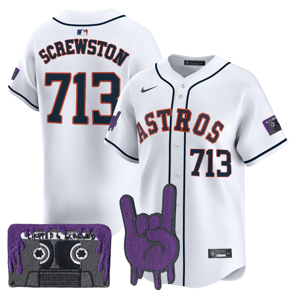 HOU DJ Screw Patch Vapor Premier Limited Jersey - All Stitched