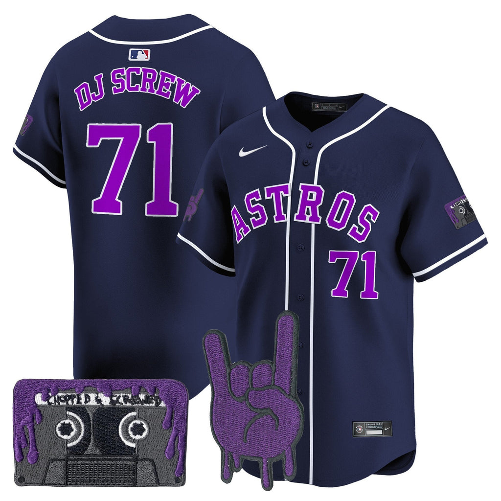 HOU DJ Screw Patch Vapor Premier Limited Jersey - All Stitched