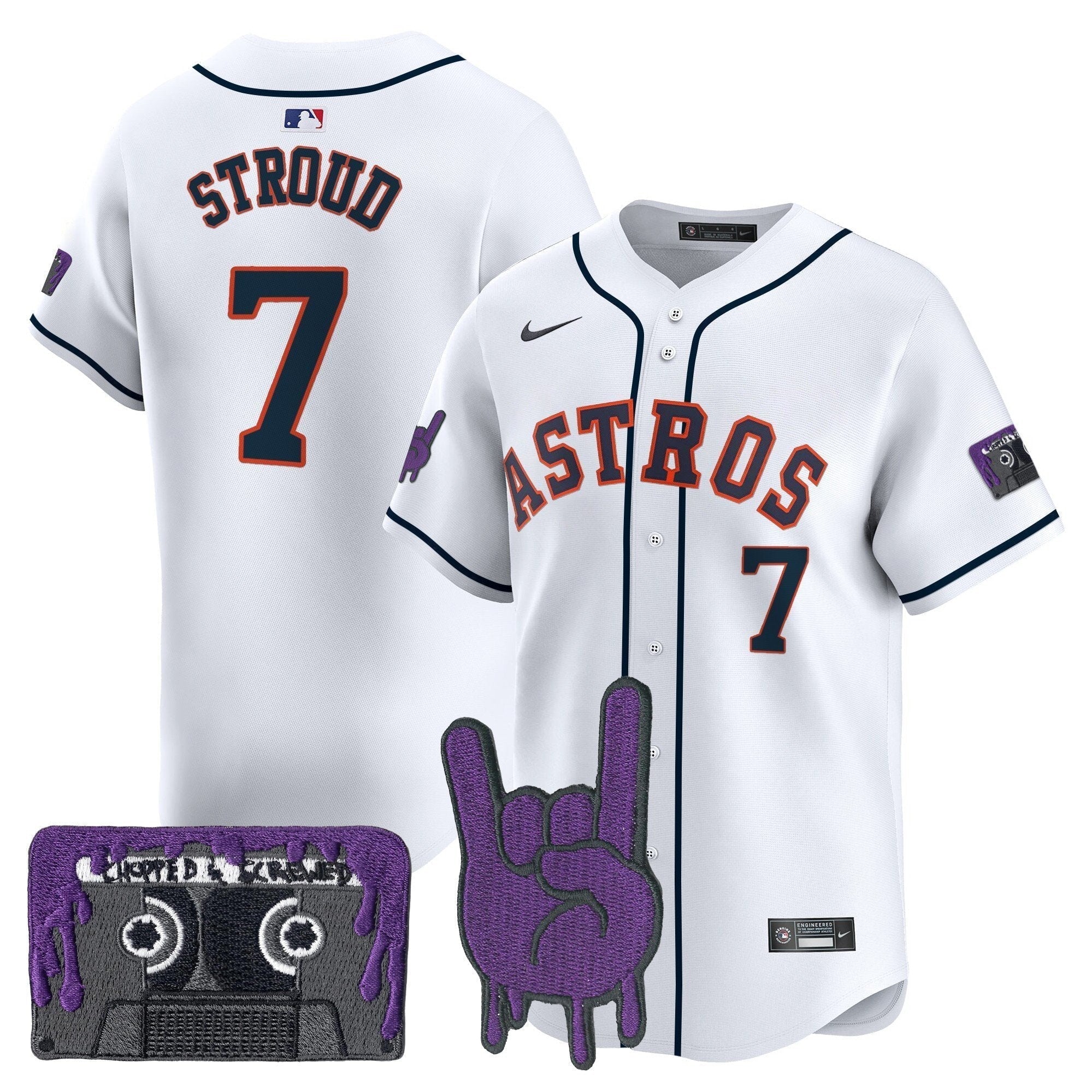 HOU DJ Screw Patch Vapor Premier Limited Jersey - All Stitched