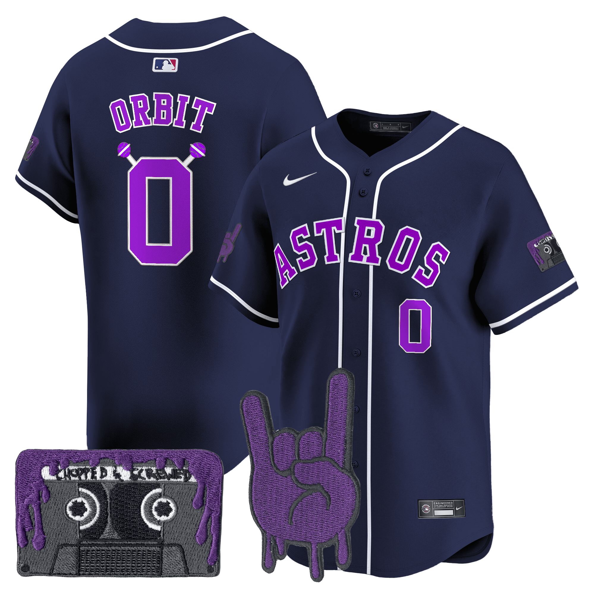 HOU DJ Screw Patch Vapor Premier Limited Jersey - All Stitched