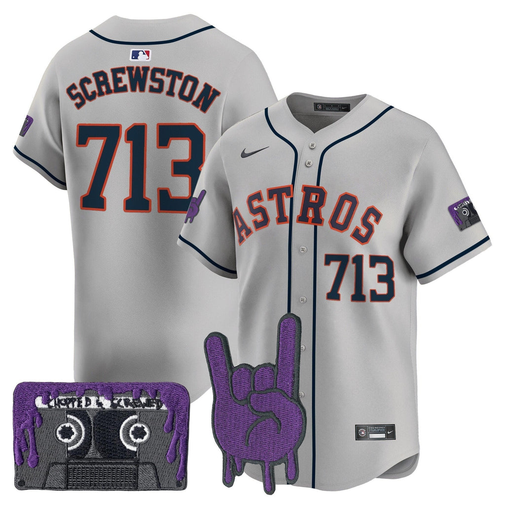 HOU DJ Screw Patch Vapor Premier Limited Jersey - All Stitched