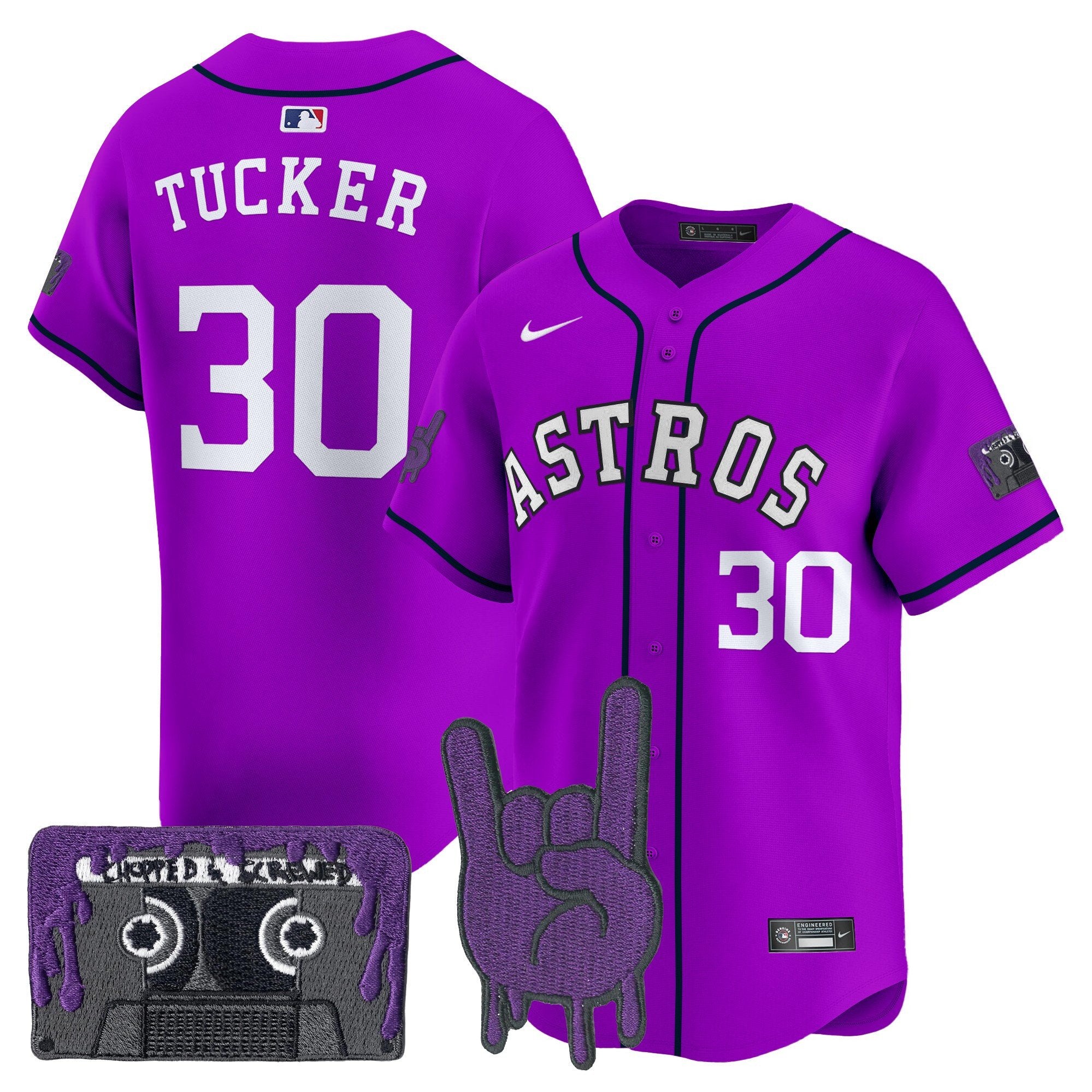 HOU DJ Screw Patch Vapor Premier Limited Jersey - All Stitched