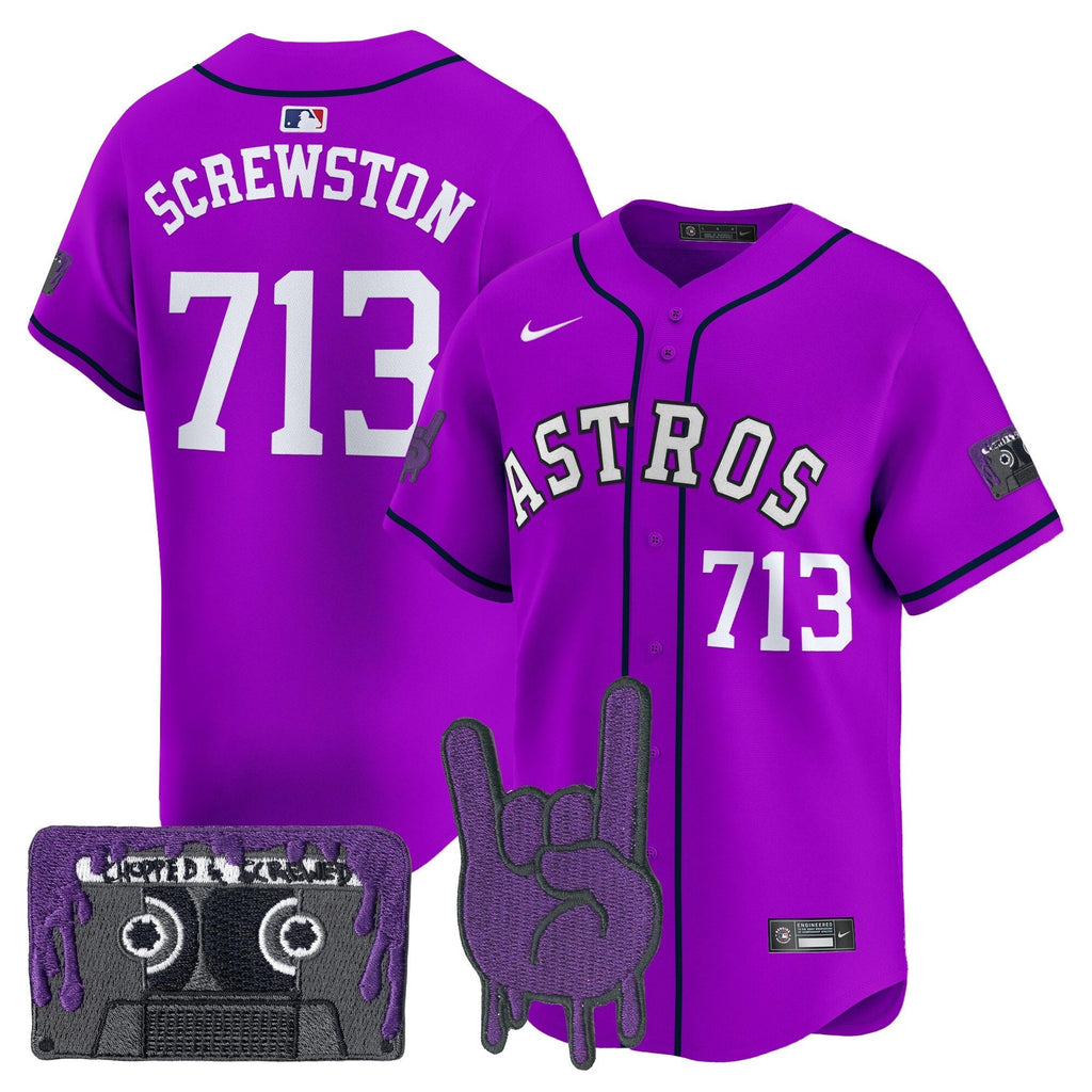 HOU DJ Screw Patch Vapor Premier Limited Jersey - All Stitched