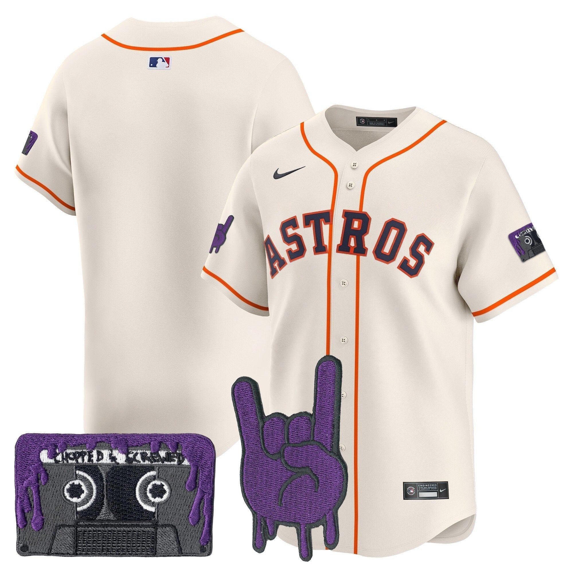HOU DJ Screw Patch Vapor Premier Limited Jersey - All Stitched