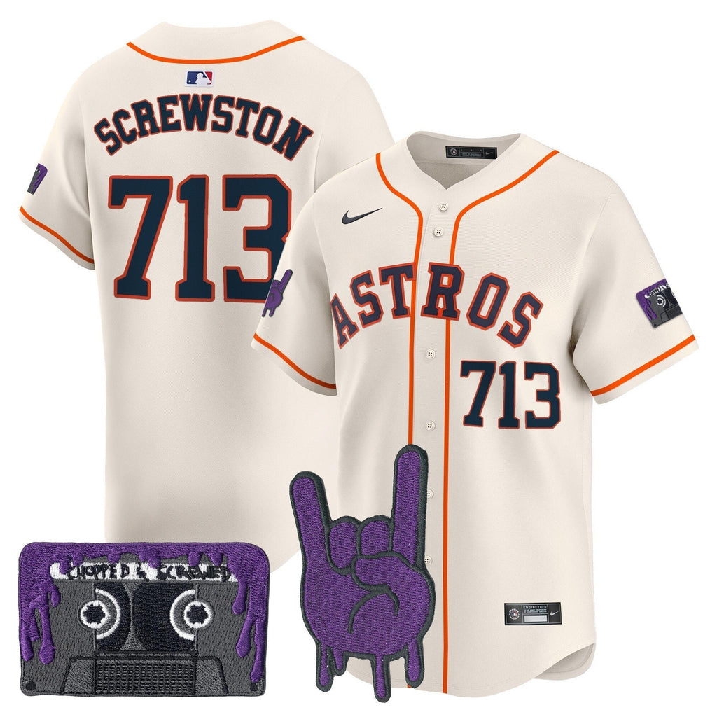 HOU DJ Screw Patch Vapor Premier Limited Jersey - All Stitched