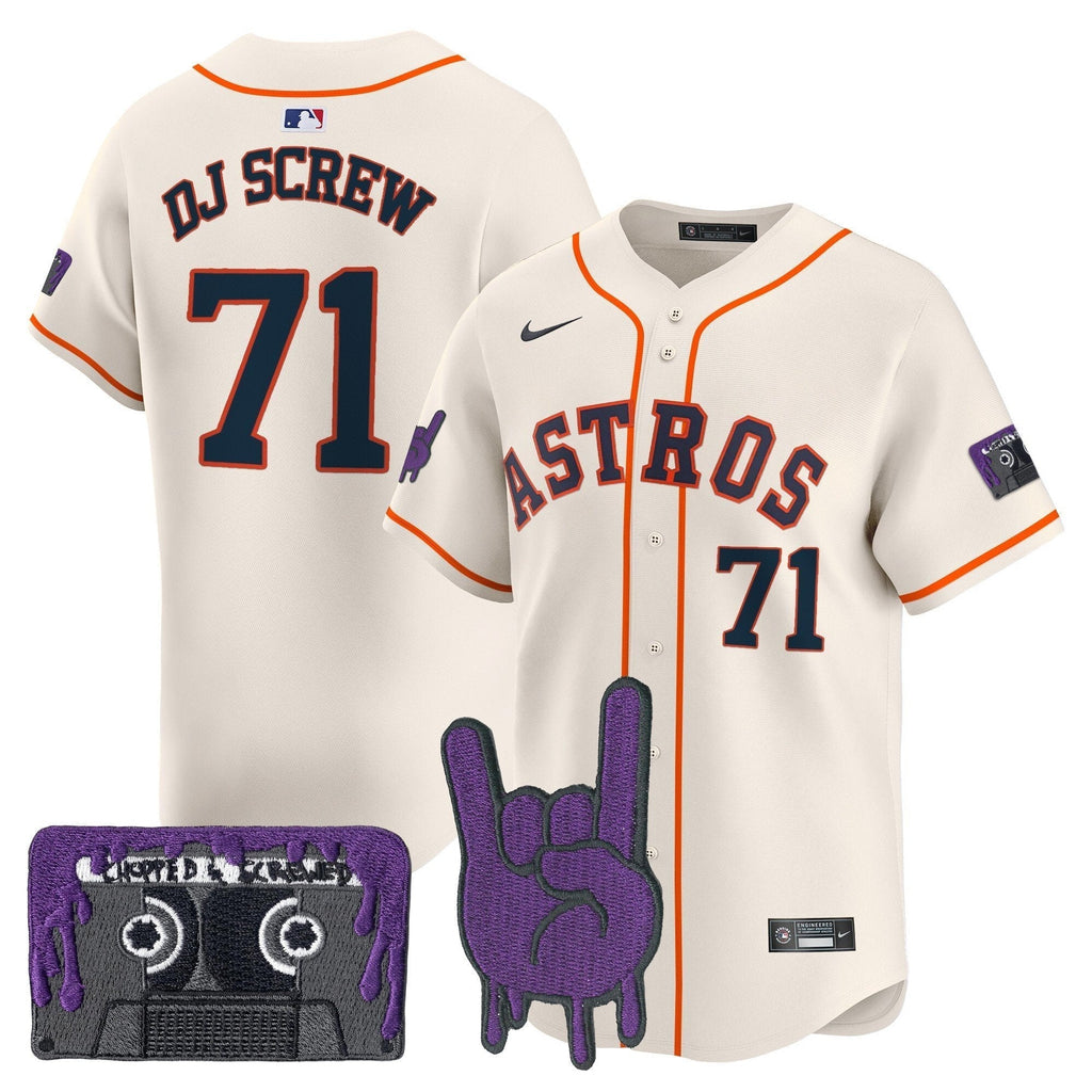HOU DJ Screw Patch Vapor Premier Limited Jersey - All Stitched