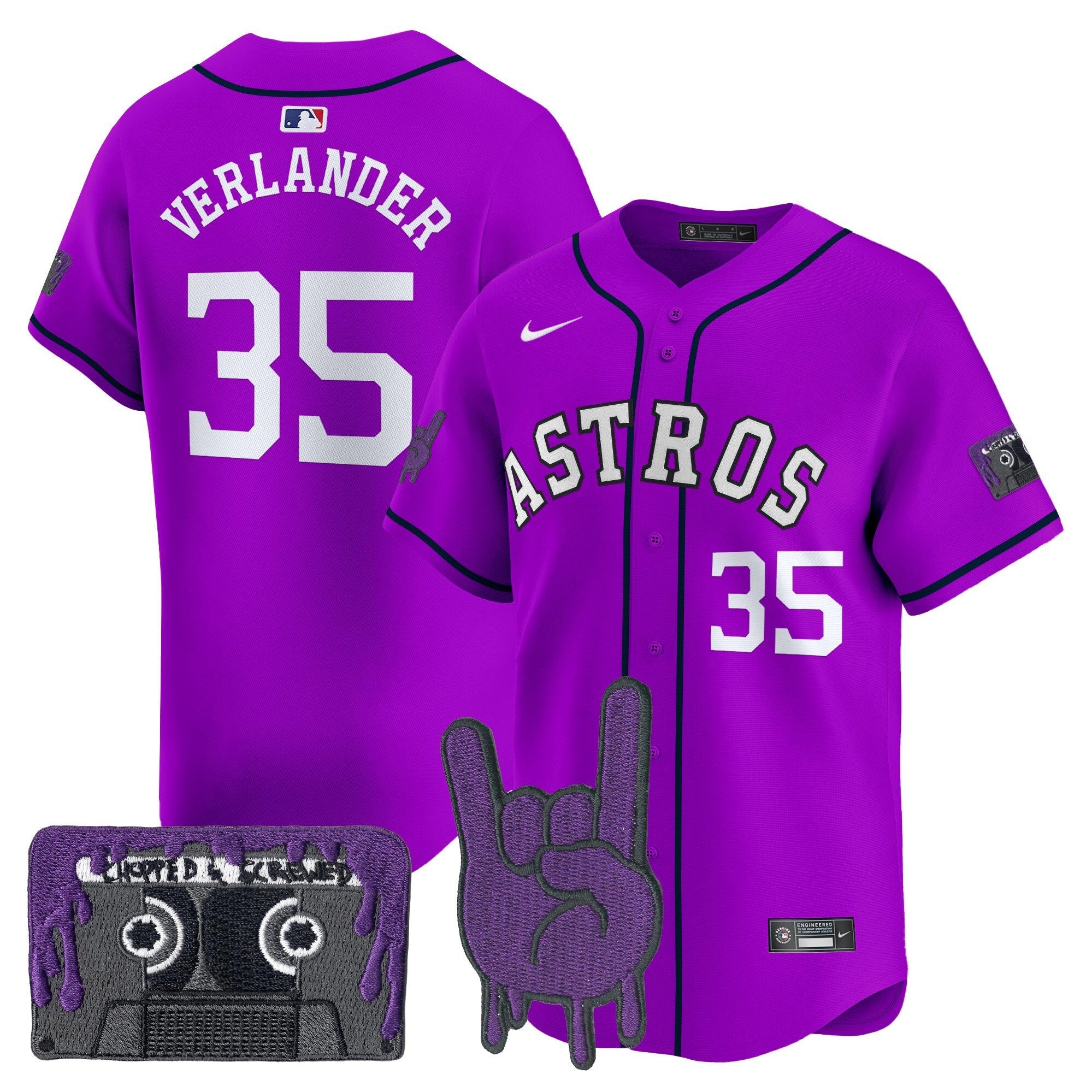 HOU DJ Screw Patch Vapor Premier Limited Jersey - All Stitched