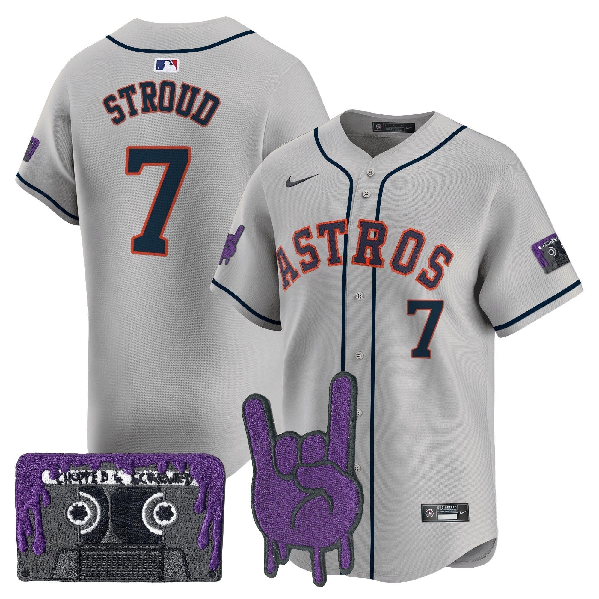 HOU DJ Screw Patch Vapor Premier Limited Jersey - All Stitched