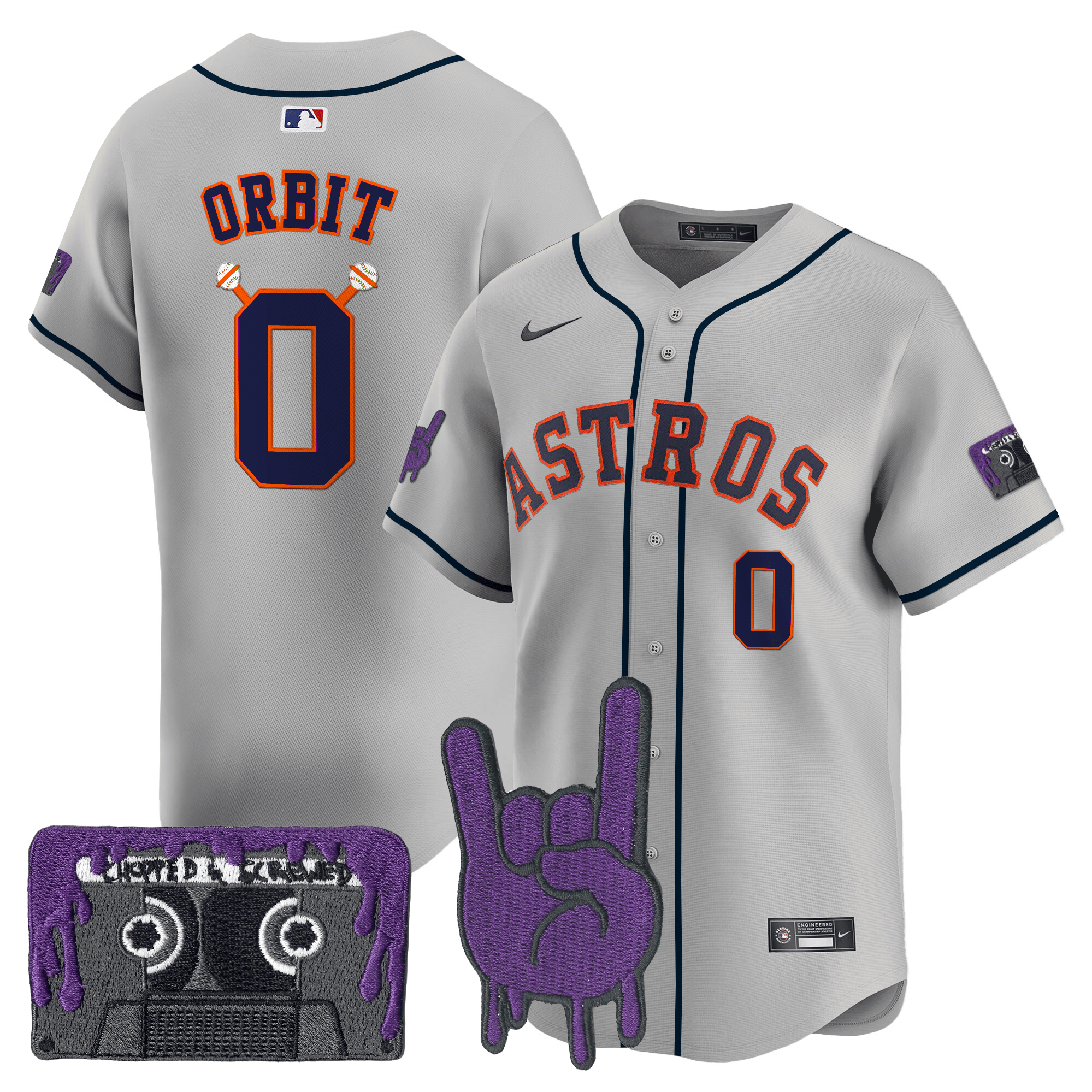 HOU DJ Screw Patch Vapor Premier Limited Jersey - All Stitched