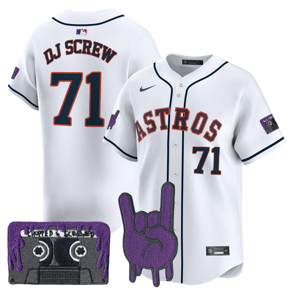 HOU DJ Screw Patch Vapor Premier Limited Jersey - All Stitched