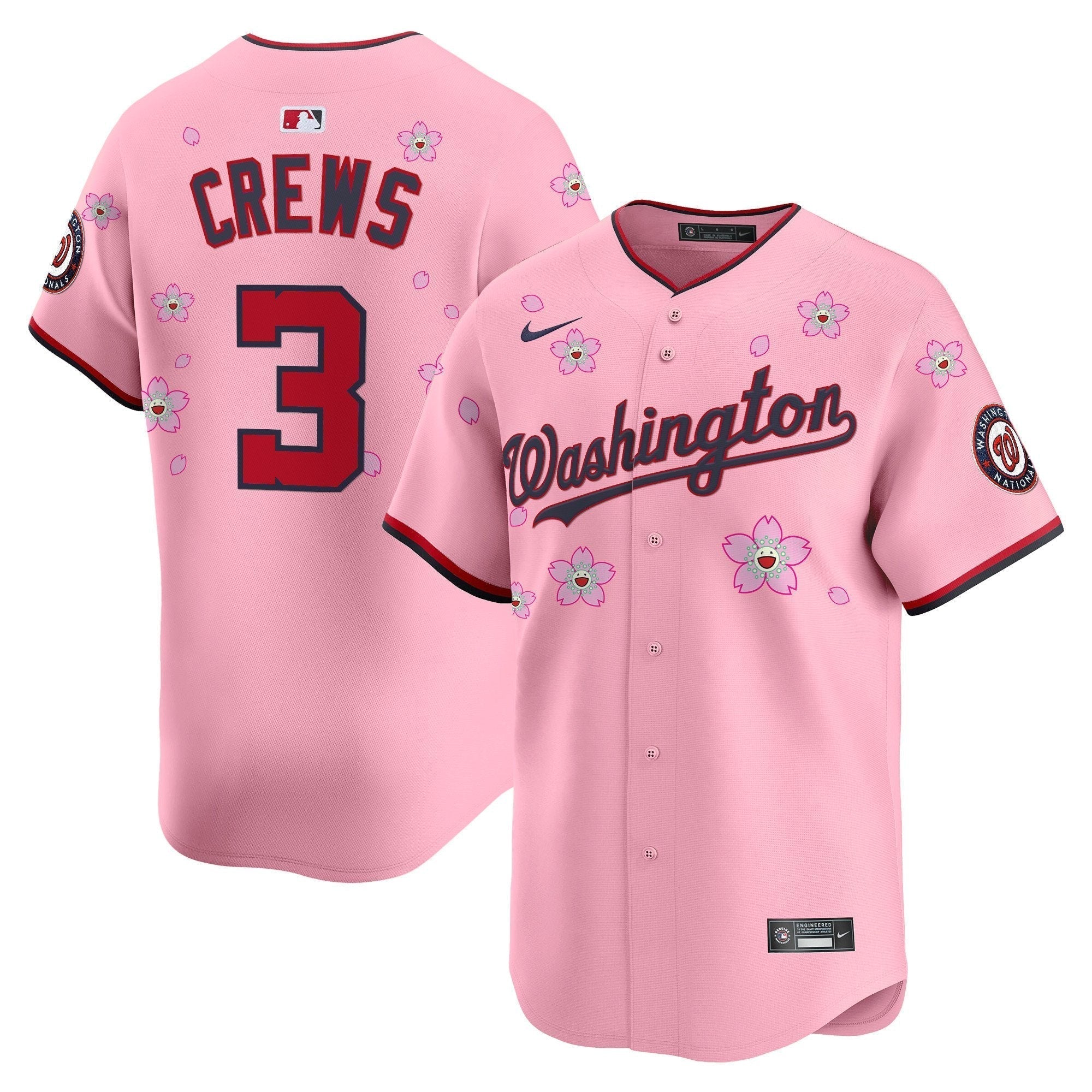 WSH Cherry Blossom Vapor Premier Limited Jersey - Stitched