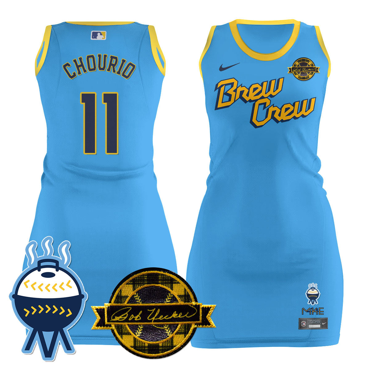 MIL Limited Dress - Bob Uecker Patch - All Stitched