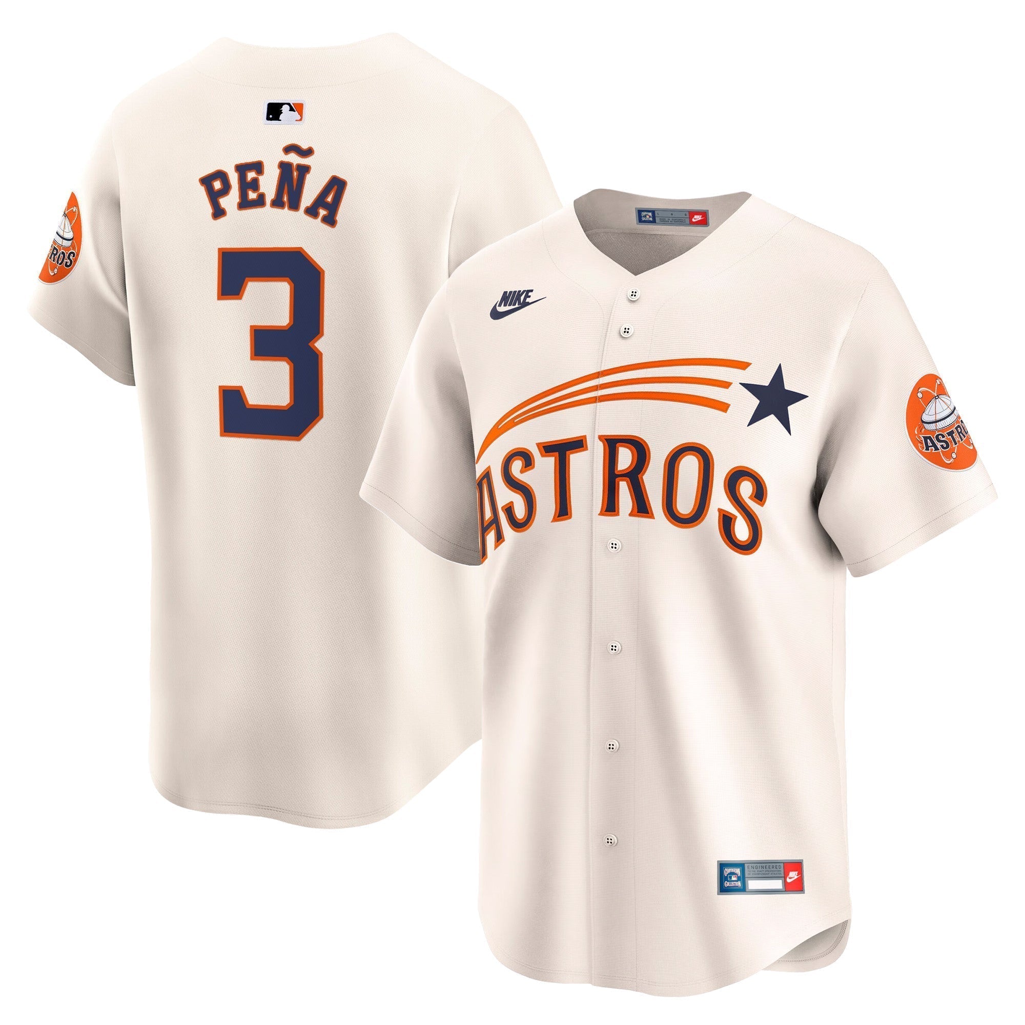 HOU Throwback Cooperstown Vapor Premier Limited Jersey - All Stitched