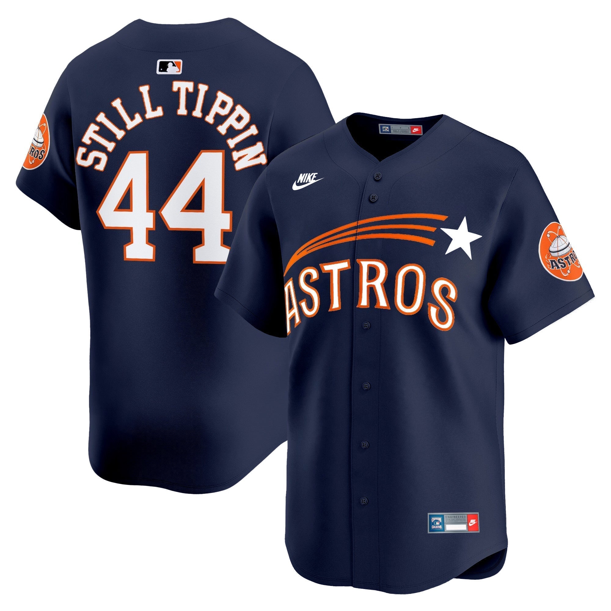 HOU Throwback Cooperstown Vapor Premier Limited Jersey - All Stitched