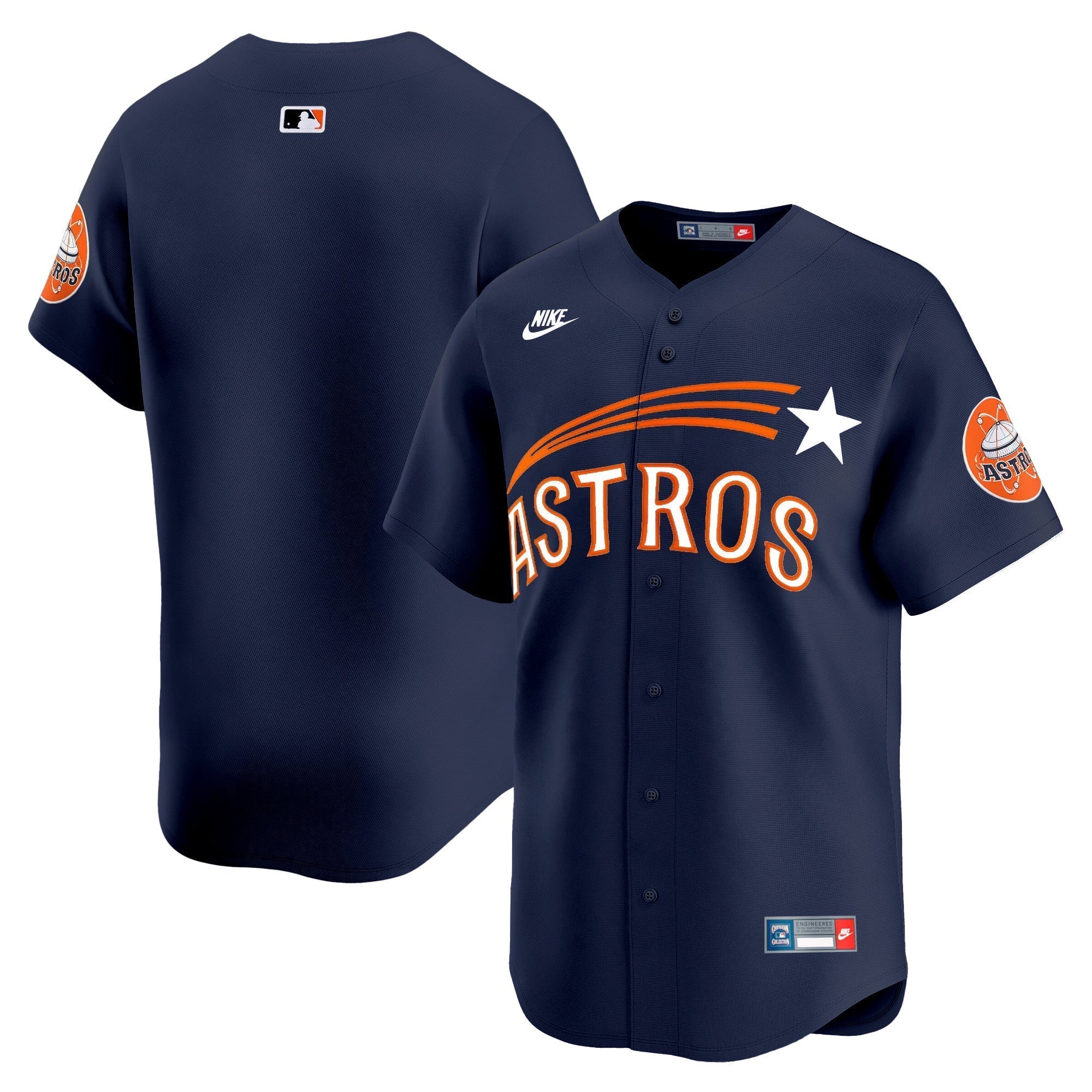 HOU Throwback Cooperstown Vapor Premier Limited Jersey - All Stitched