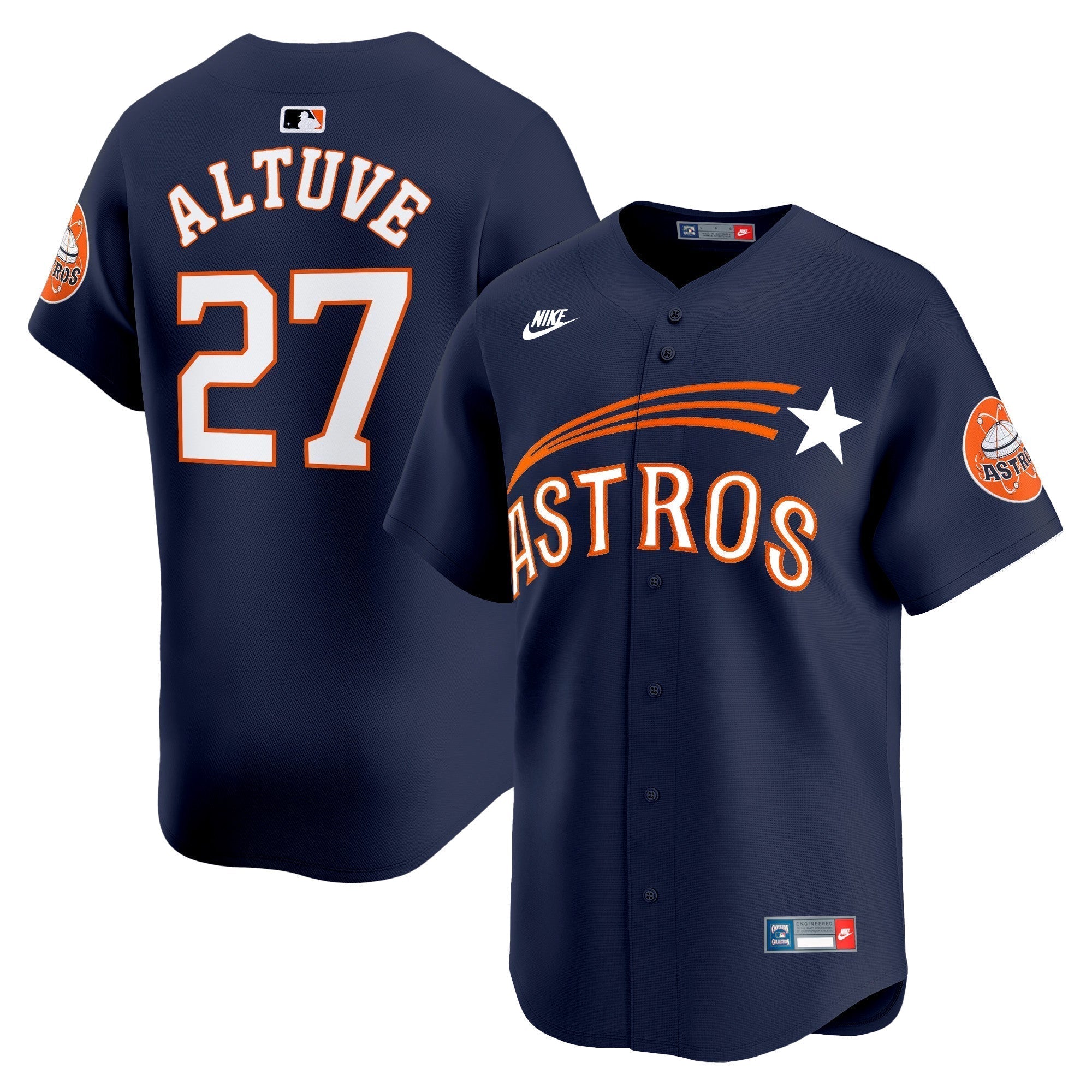 HOU Throwback Cooperstown Vapor Premier Limited Jersey - All Stitched