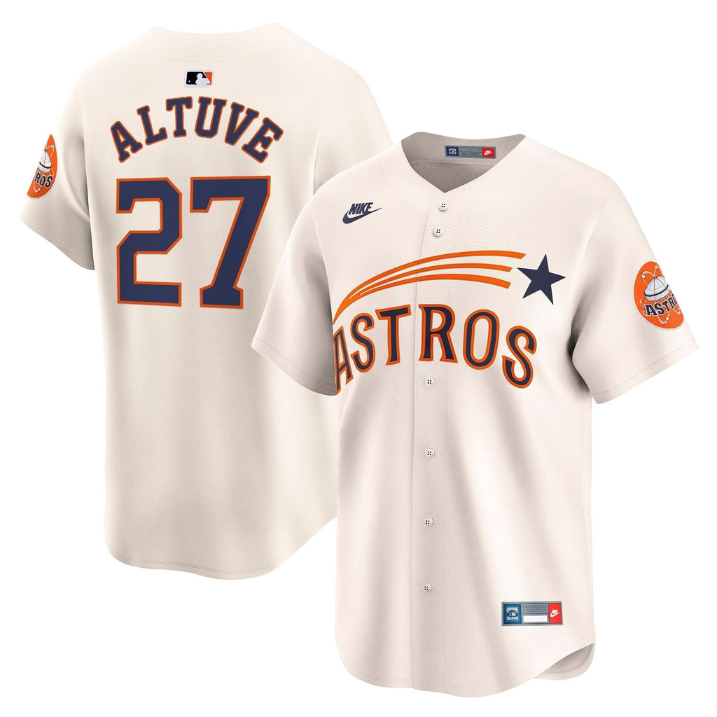 HOU Throwback Cooperstown Vapor Premier Limited Jersey - All Stitched