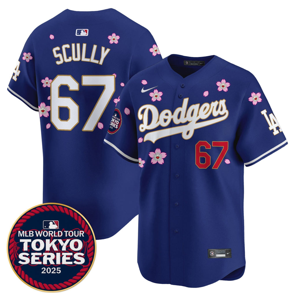 Dodgers Tokyo Series 2025 Gold Trim Vapor Premier Limited Jersey - Stitched