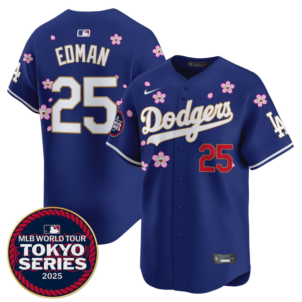 Dodgers Tokyo Series 2025 Gold Trim Vapor Premier Limited Jersey - Stitched