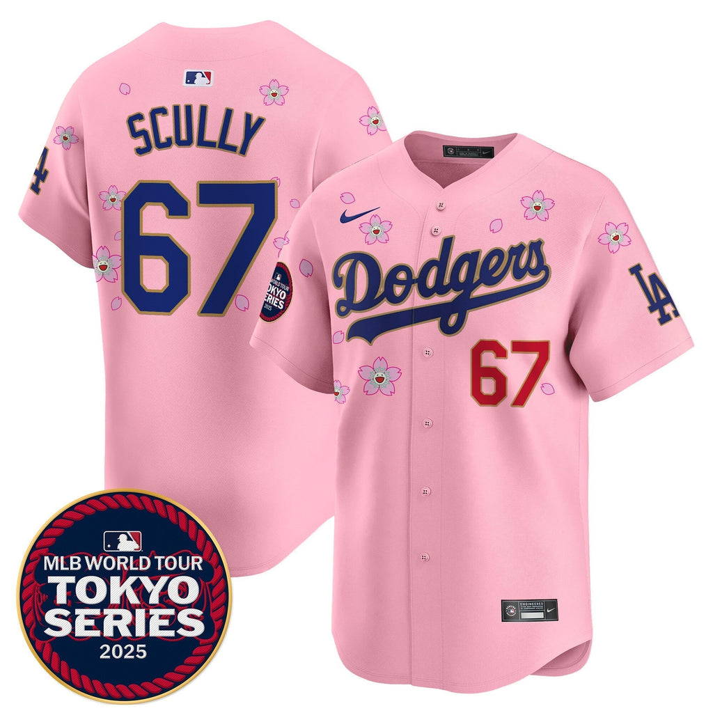 Dodgers Tokyo Series 2025 Gold Trim Vapor Premier Limited Jersey - Stitched