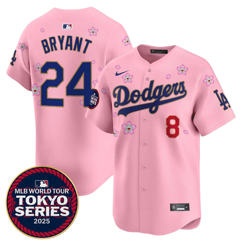 Dodgers Tokyo Series 2025 Gold Trim Vapor Premier Limited Jersey - Stitched