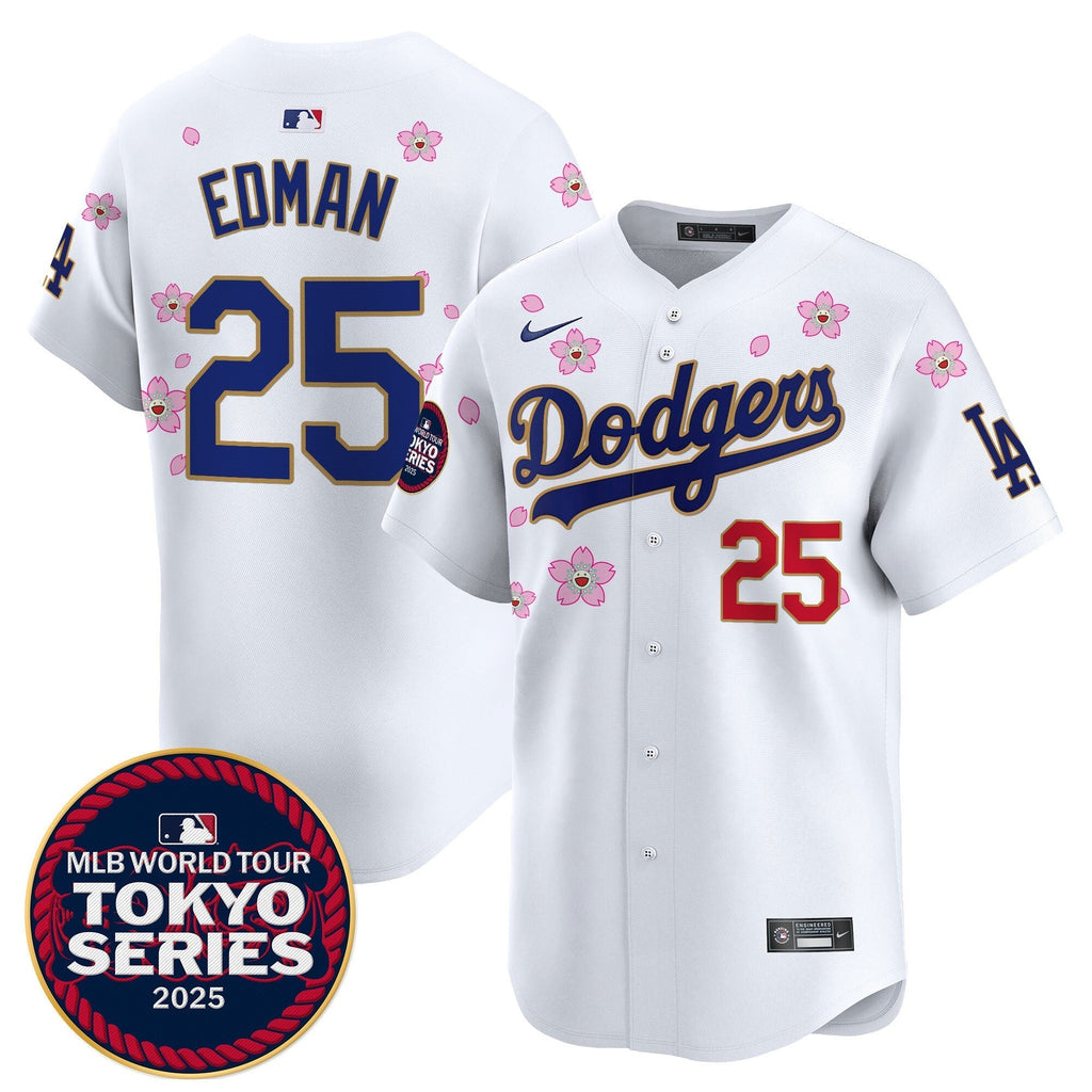 Dodgers Tokyo Series 2025 Gold Trim Vapor Premier Limited Jersey V2 - Stitched