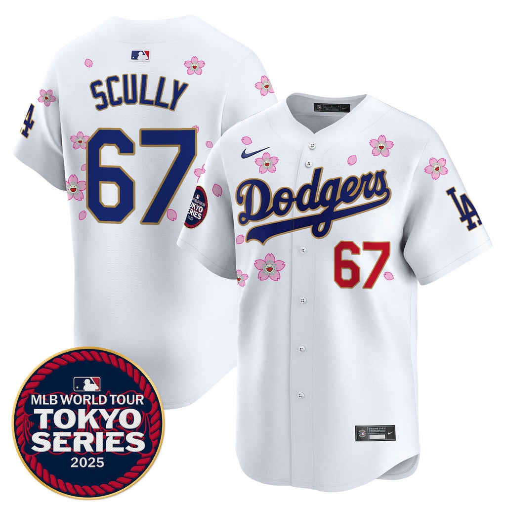 Dodgers Tokyo Series 2025 Gold Trim Vapor Premier Limited Jersey V2 - Stitched