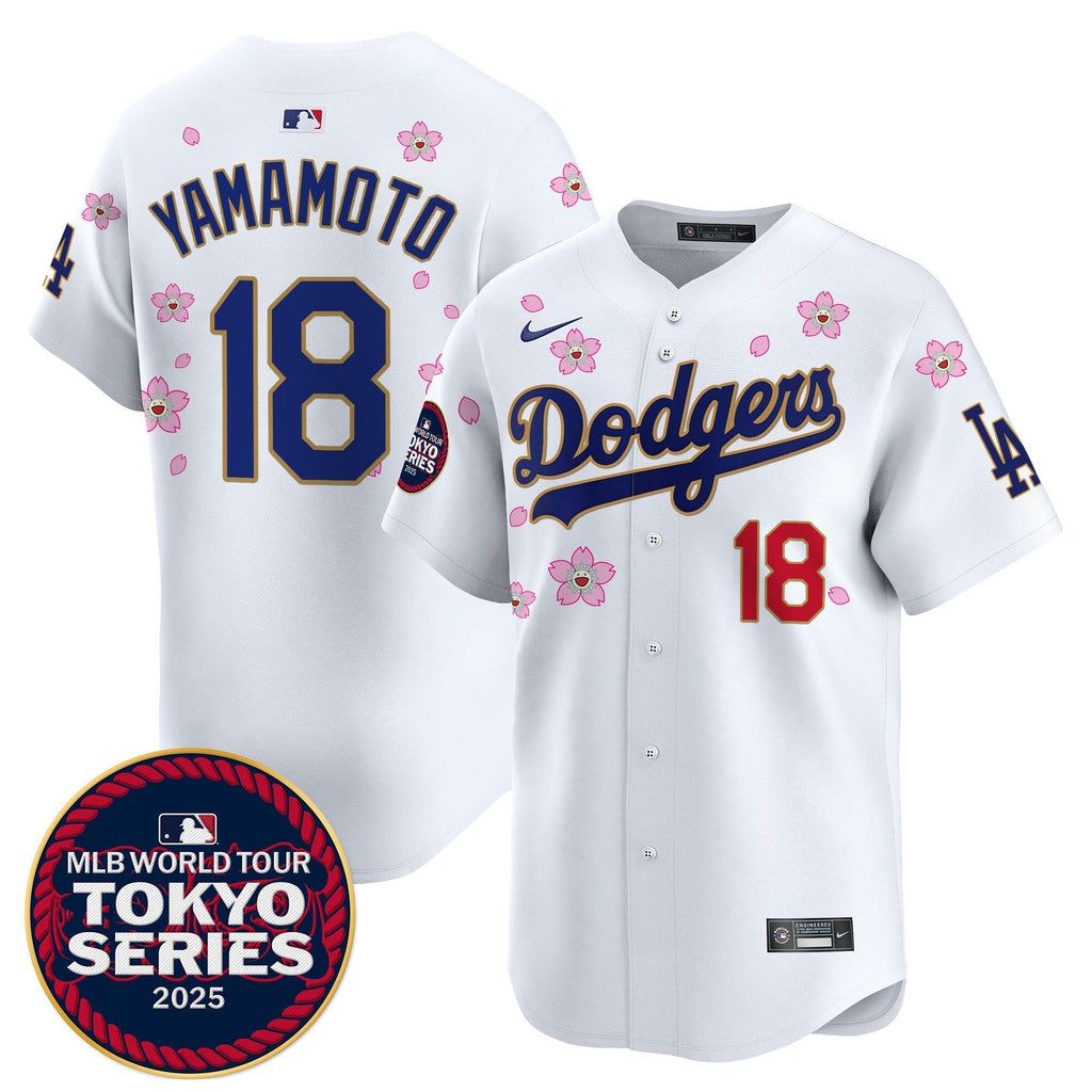 Dodgers Tokyo Series 2025 Gold Trim Vapor Premier Limited Jersey V2 - Stitched