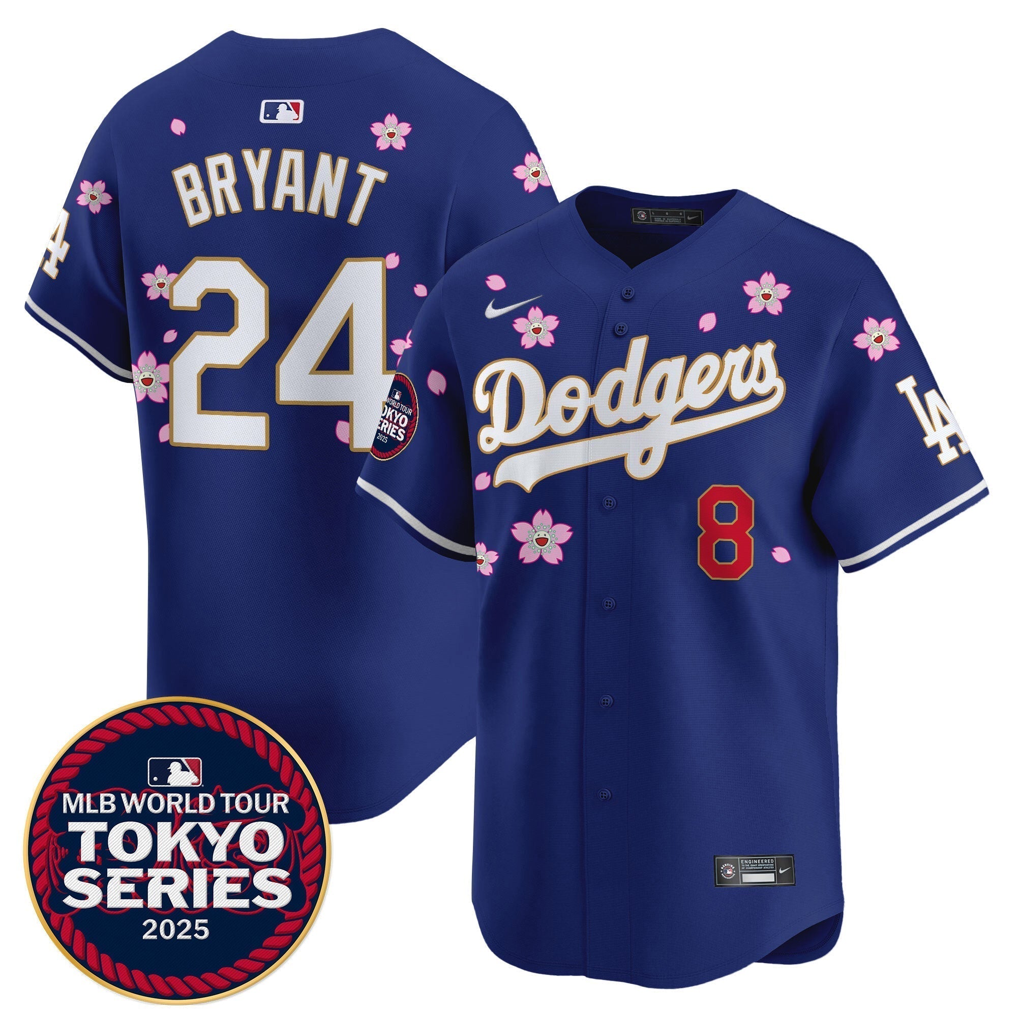 Dodgers Tokyo Series 2025 Gold Trim Vapor Premier Limited Jersey V2 - Stitched