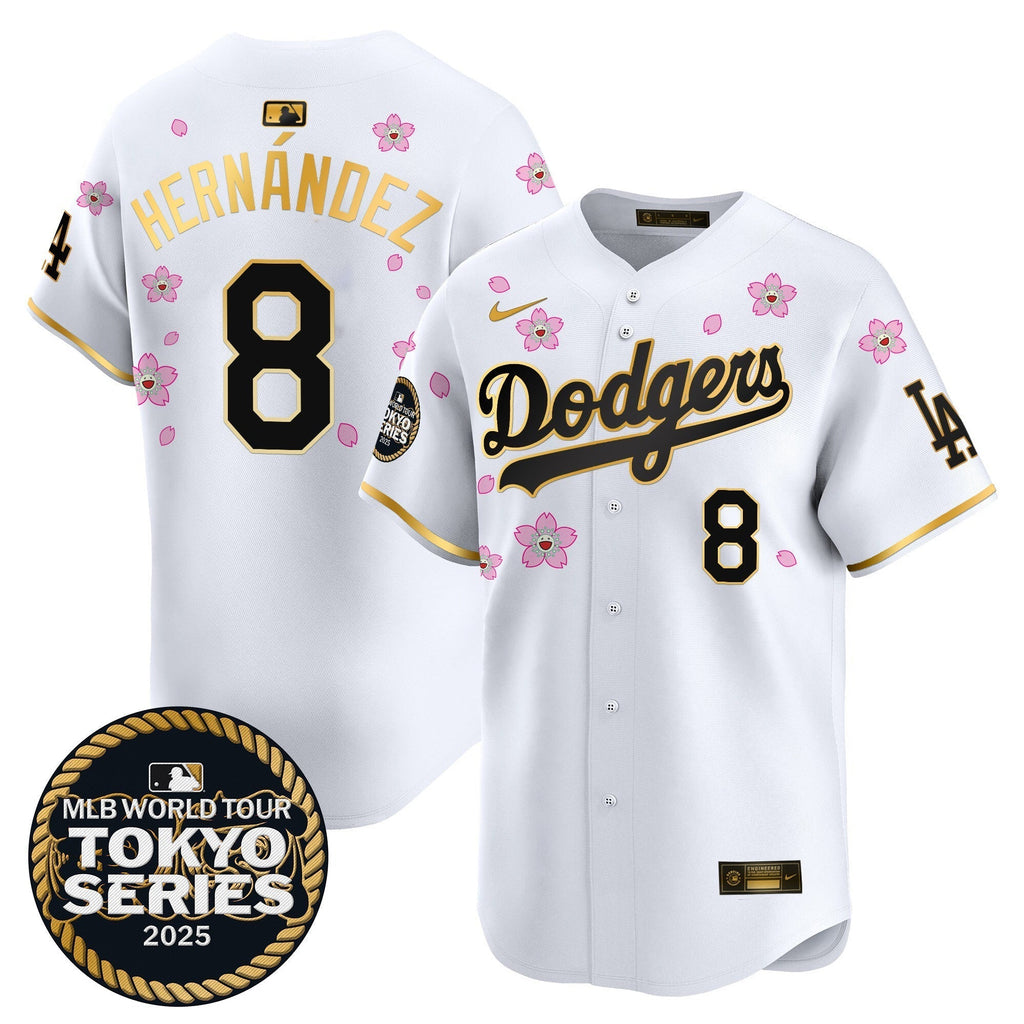 Dodgers Tokyo Series 2025 Gold Trim Vapor Premier Limited Jersey V2 - Stitched