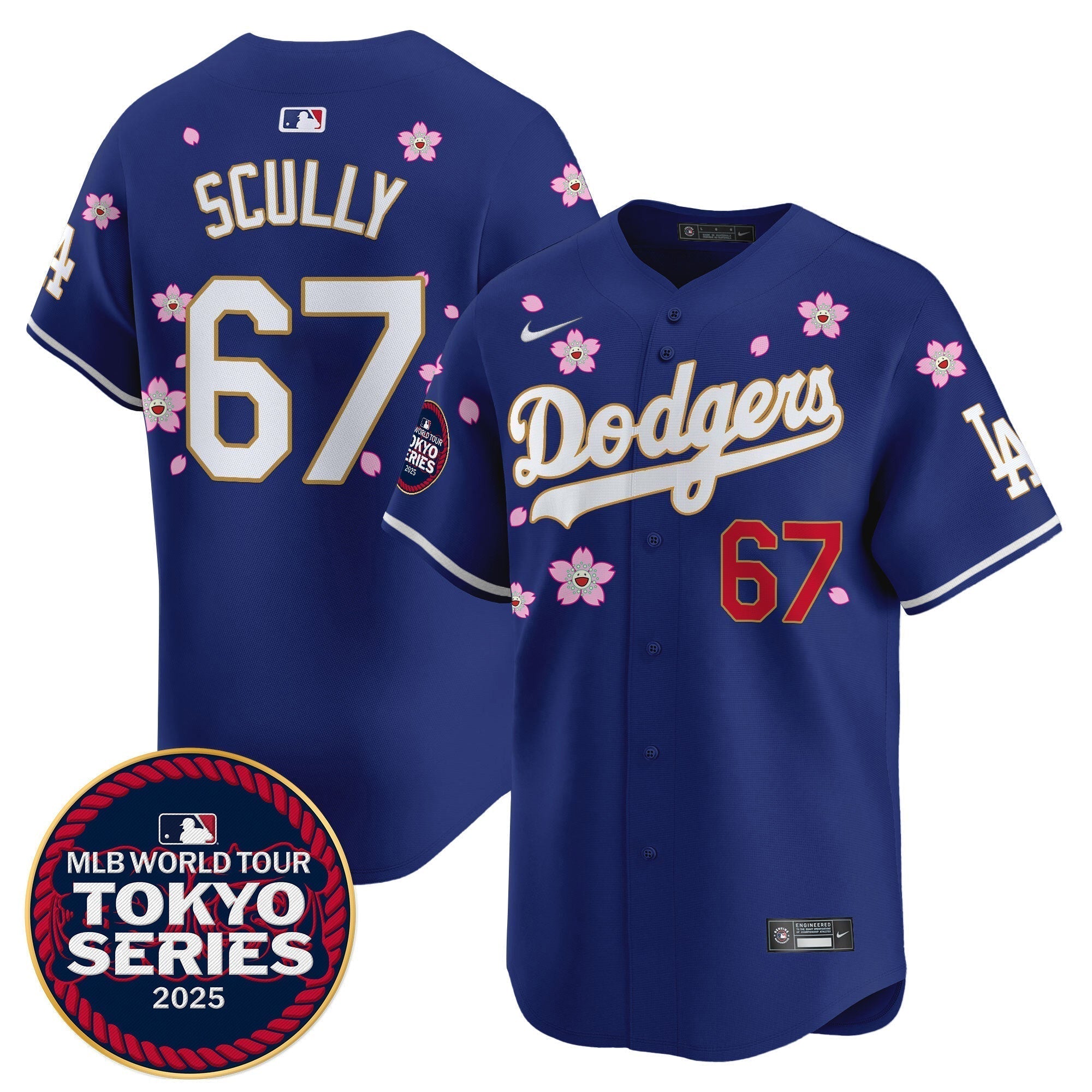 Dodgers Tokyo Series 2025 Gold Trim Vapor Premier Limited Jersey V2 - Stitched