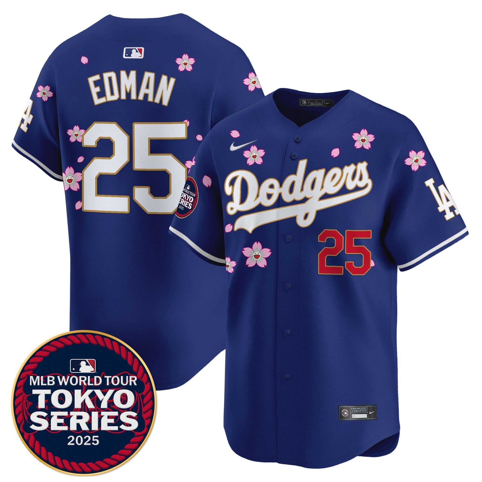 Dodgers Tokyo Series 2025 Gold Trim Vapor Premier Limited Jersey V2 - Stitched