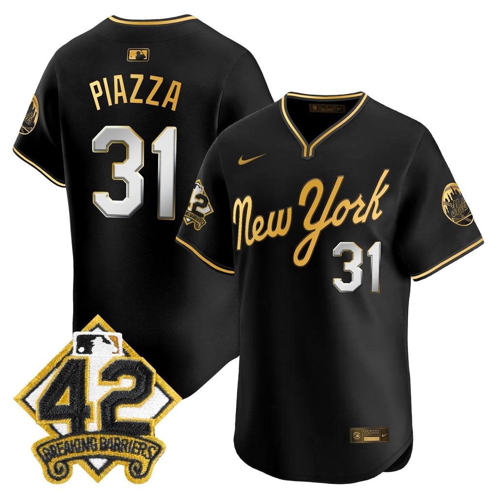 NYM 2025 Jackie Robinson Patch Road Alternate Jersey â€“ All Stitched