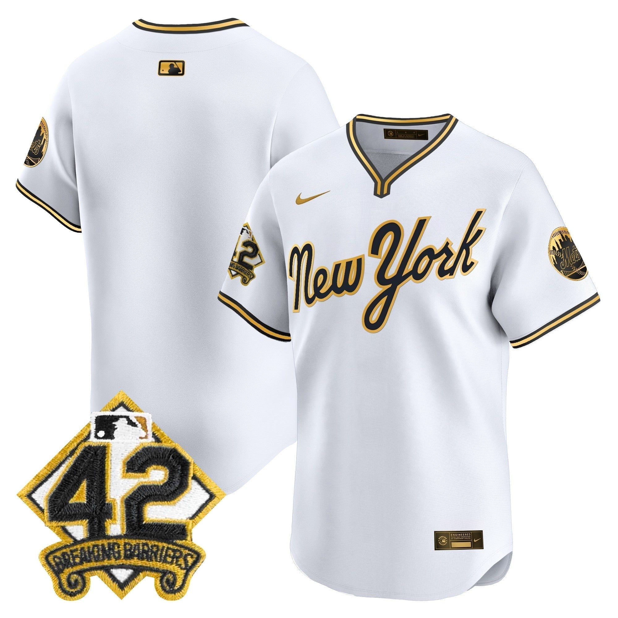 NYM 2025 Jackie Robinson Patch Road Alternate Jersey â€“ All Stitched