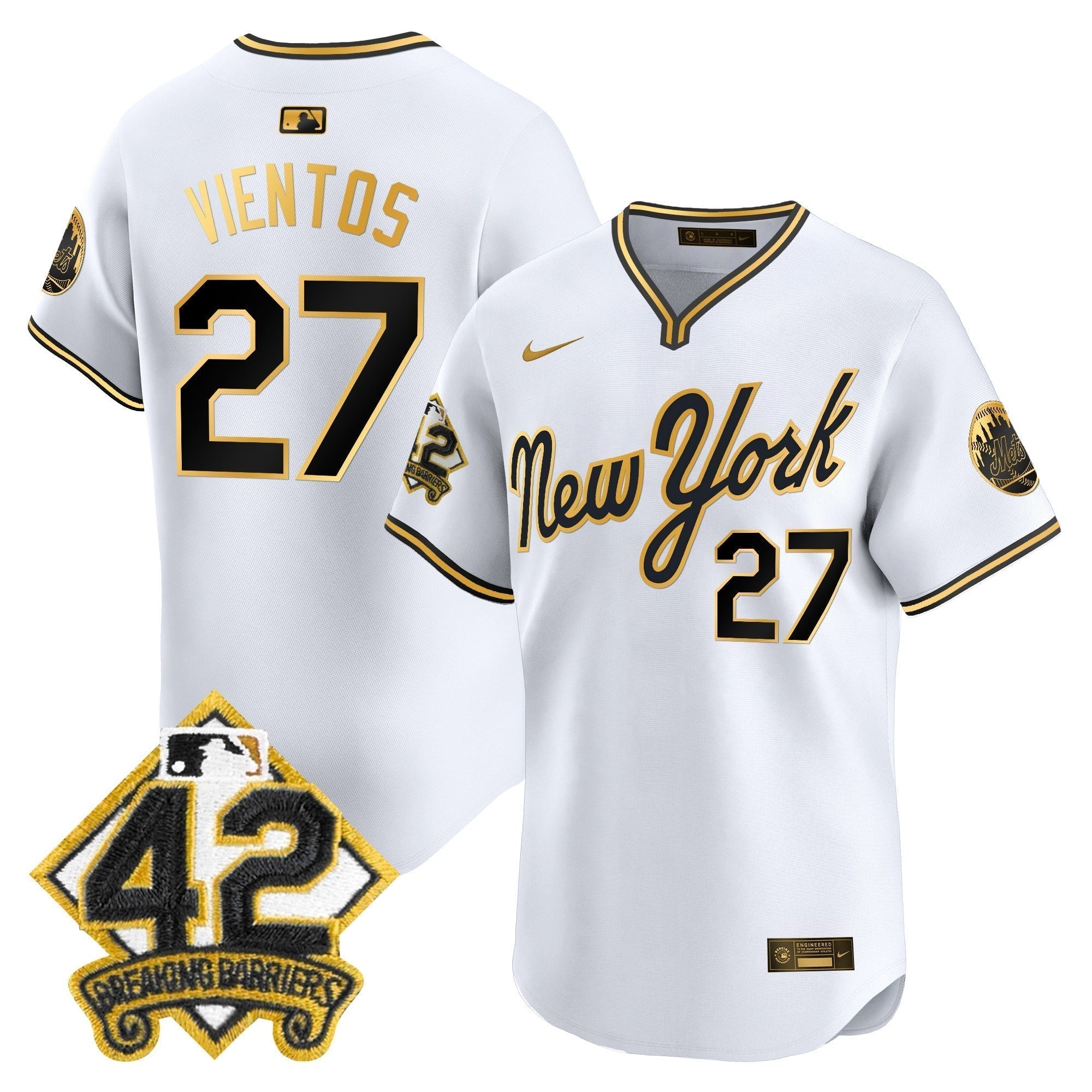 NYM 2025 Jackie Robinson Patch Road Alternate Jersey â€“ All Stitched