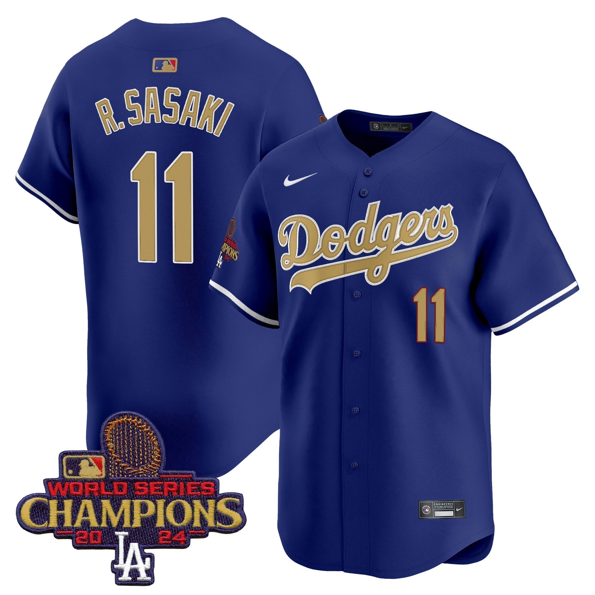 Dodgers 2025 Gold Vapor Premier Limited Jersey - All Stitched