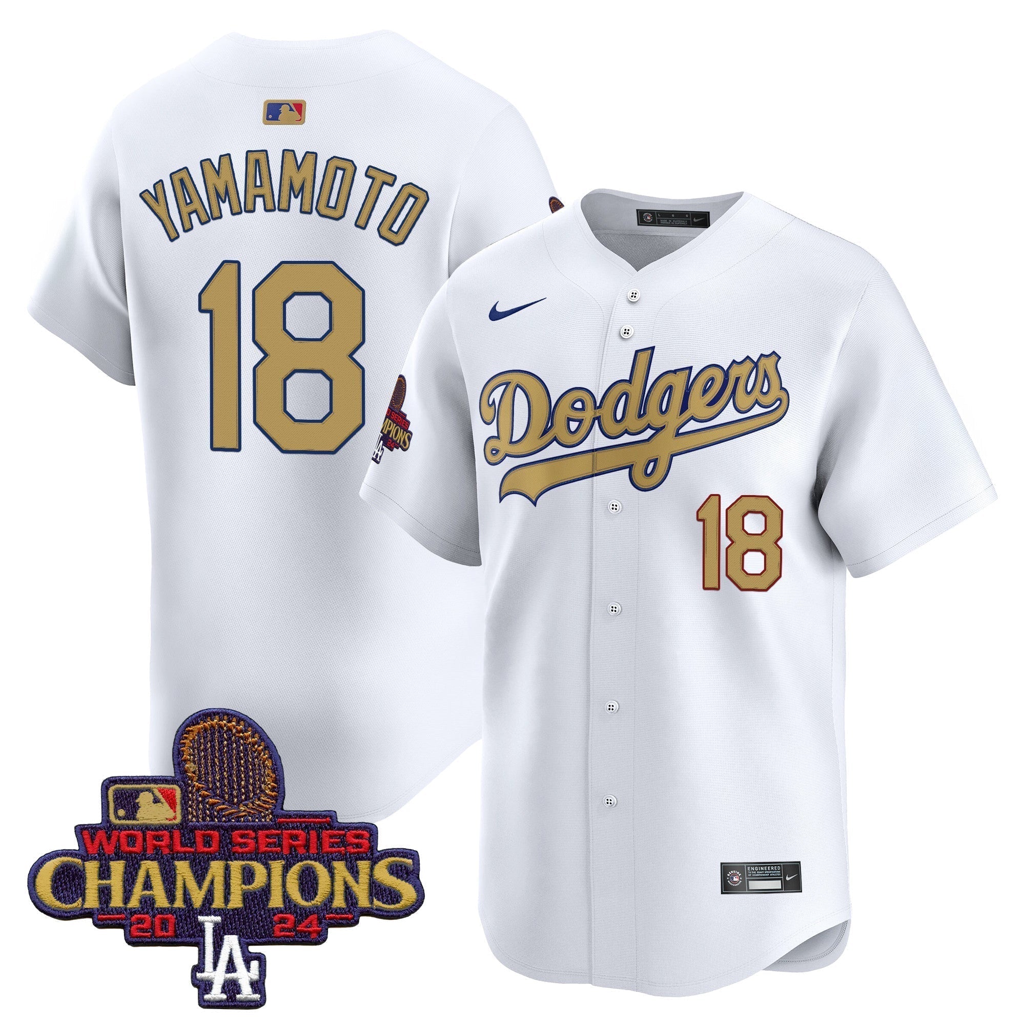 Dodgers 2025 Gold Vapor Premier Limited Jersey - All Stitched