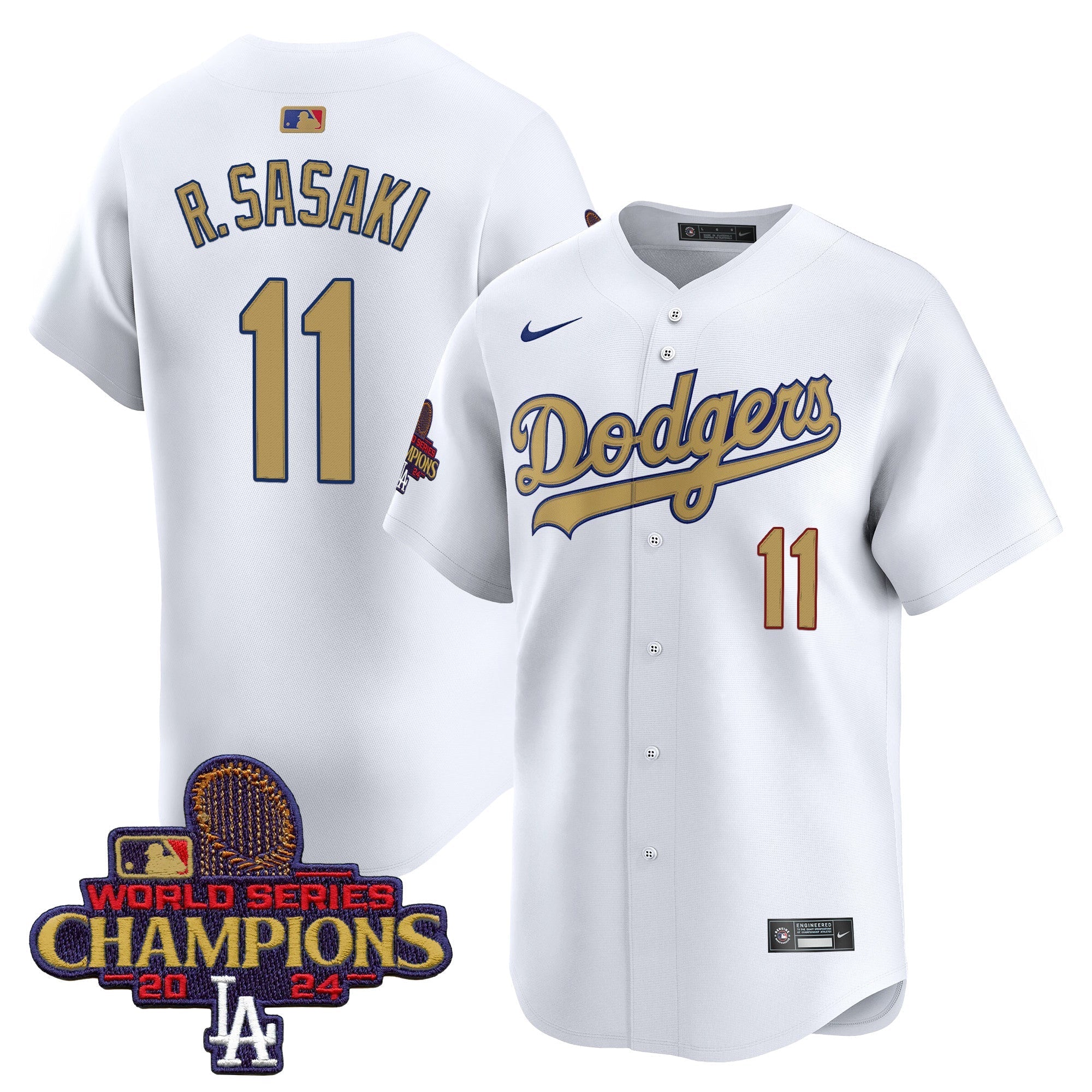 Dodgers 2025 Gold Vapor Premier Limited Jersey - All Stitched