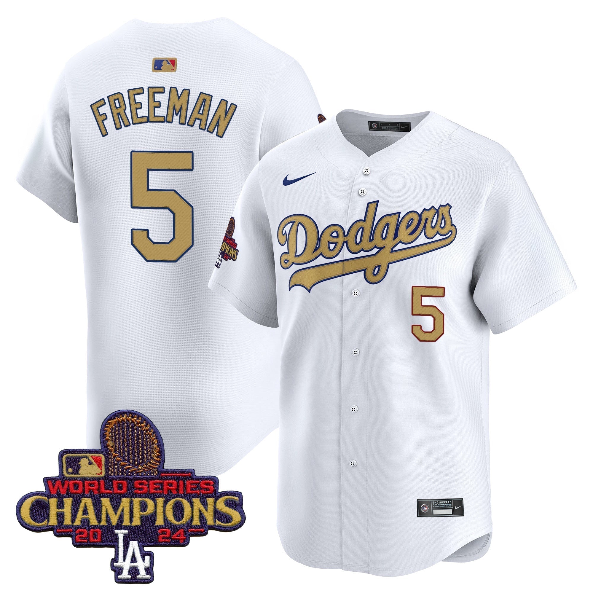 Dodgers 2025 Gold Vapor Premier Limited Jersey - All Stitched