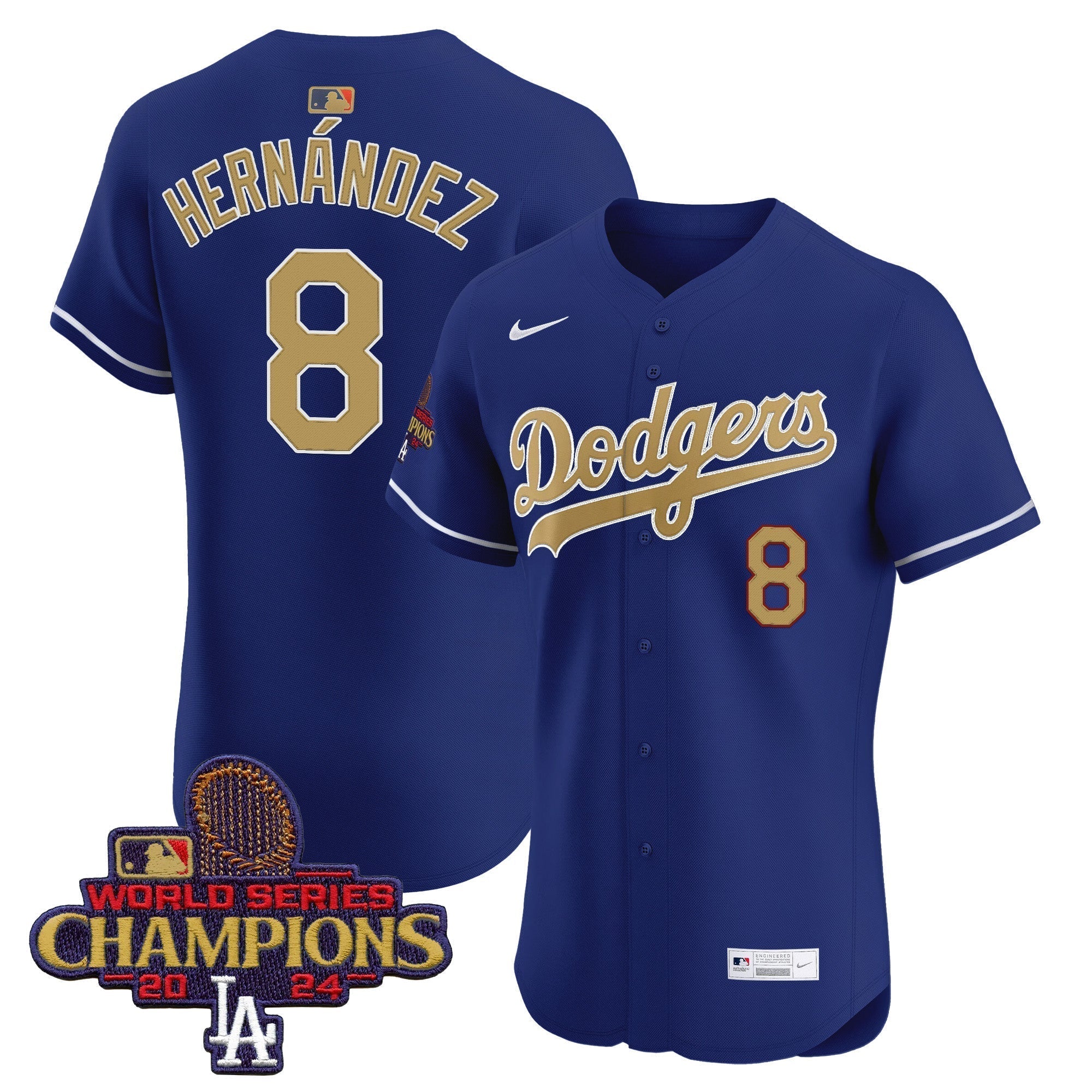 Dodgers 2025 Gold Vapor Premier Elite Jersey - All Stitched