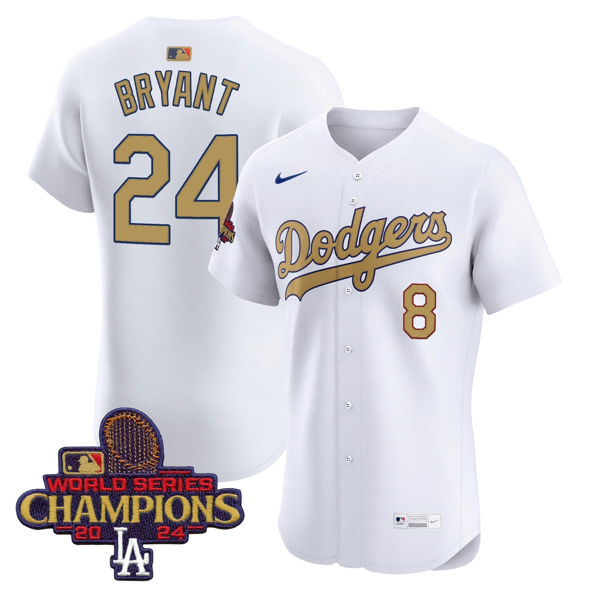Dodgers 2025 Gold Vapor Premier Elite Men Jersey - All Stitched